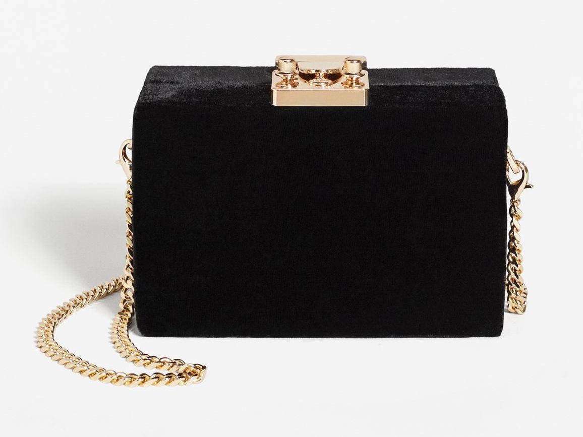 Velvet Coffer Bag, £29.99, Mango