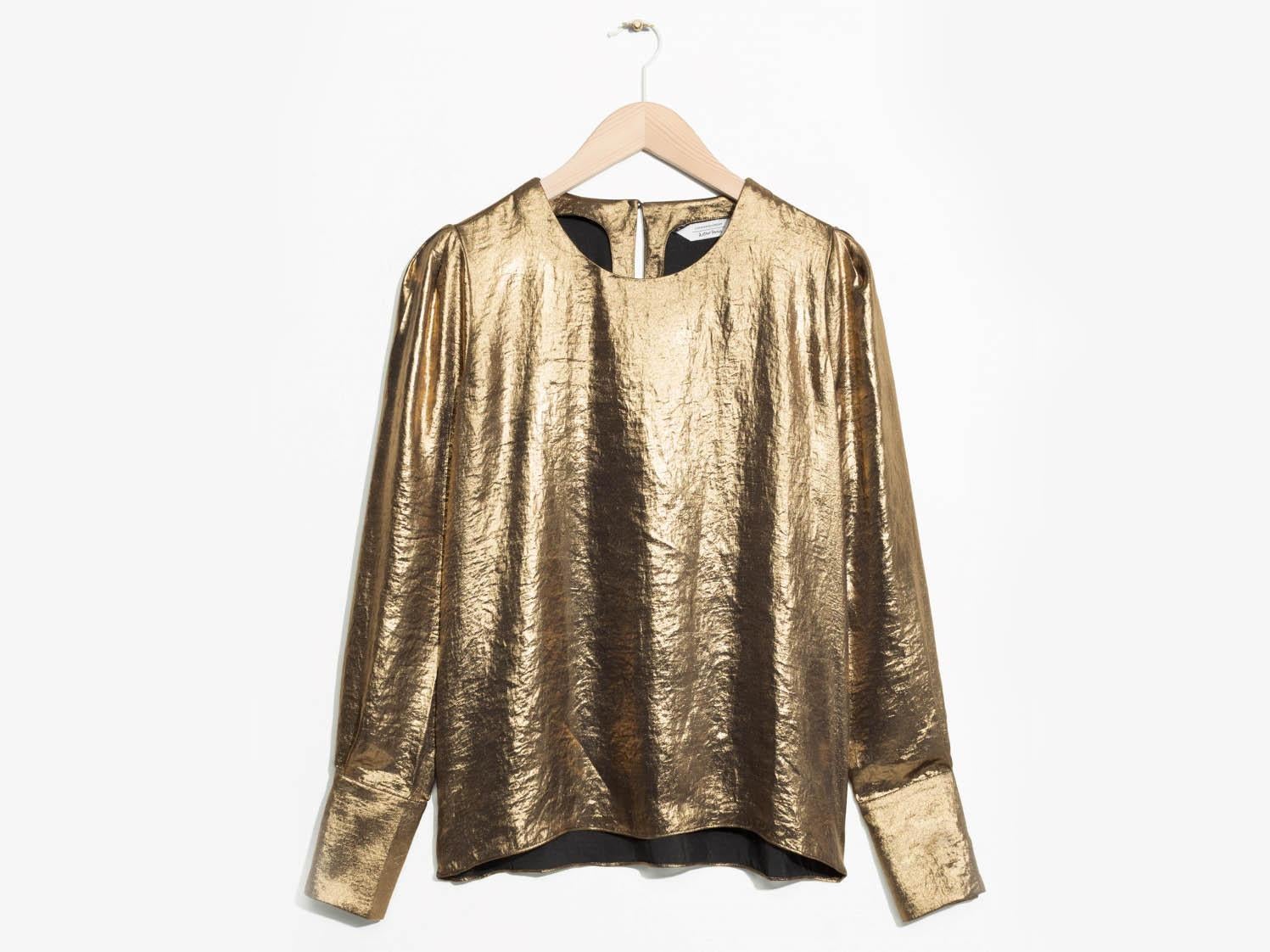 Metallic Satin Blouse, £69, &amp; Other Stories