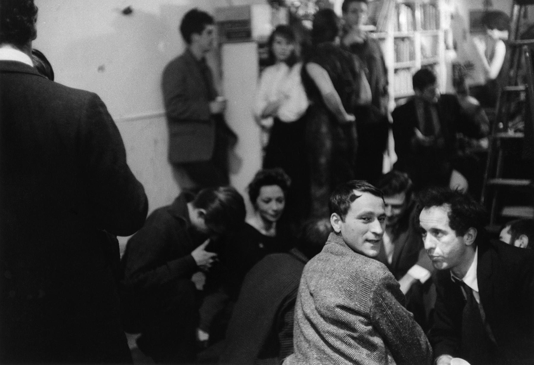 The author with photographer Robert Frank on the set of ‘Pull My Daisy’, 1959