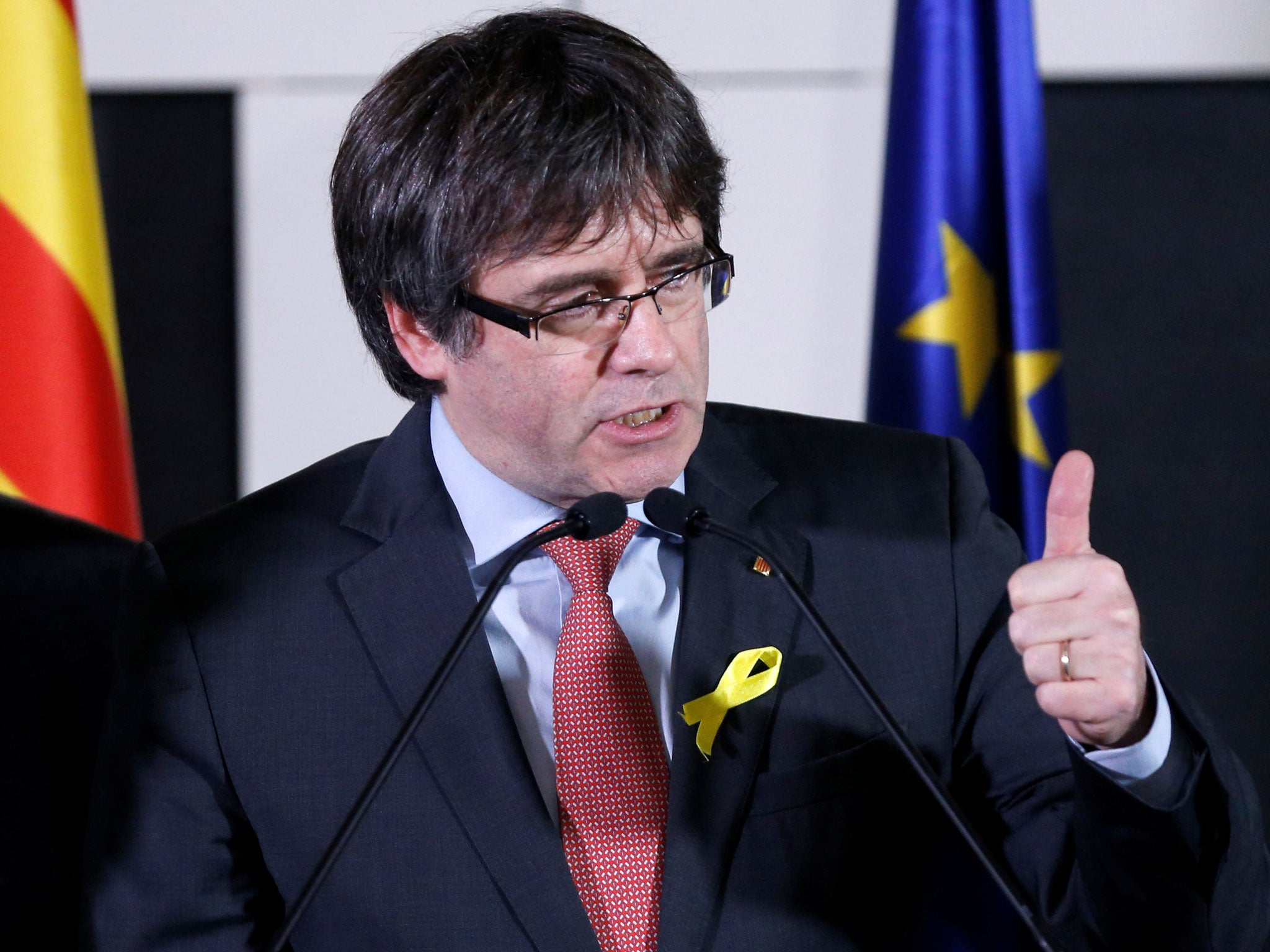 Self-exiled Catalan leader Carles Puigdemont