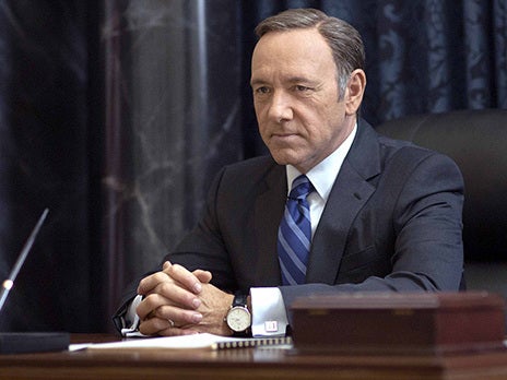 Kevin Spacey as Frank Underwood on House of Cards. Credit: Netflix.