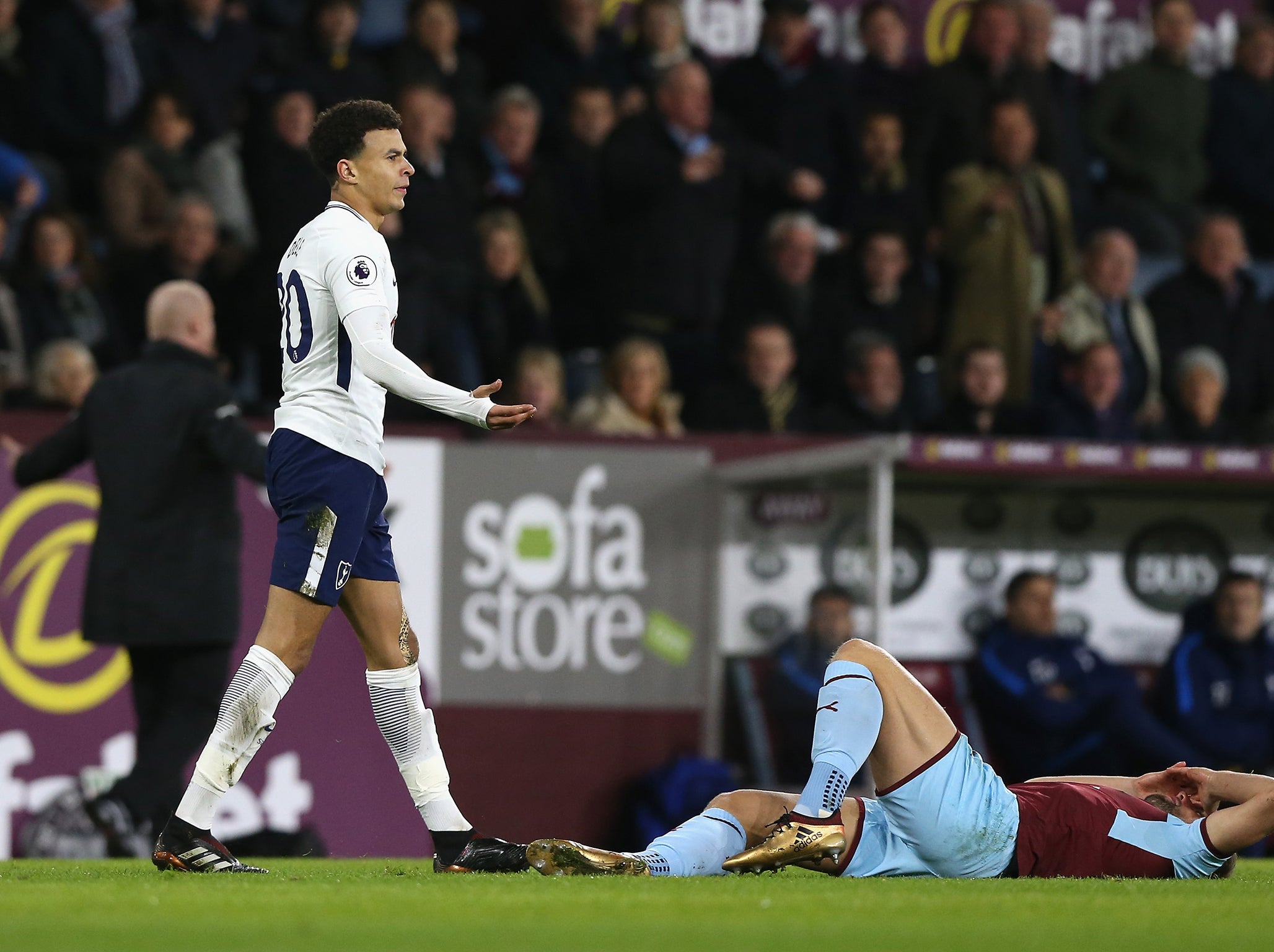 Dele was lucky not to be sent off for a dangerous early tackle