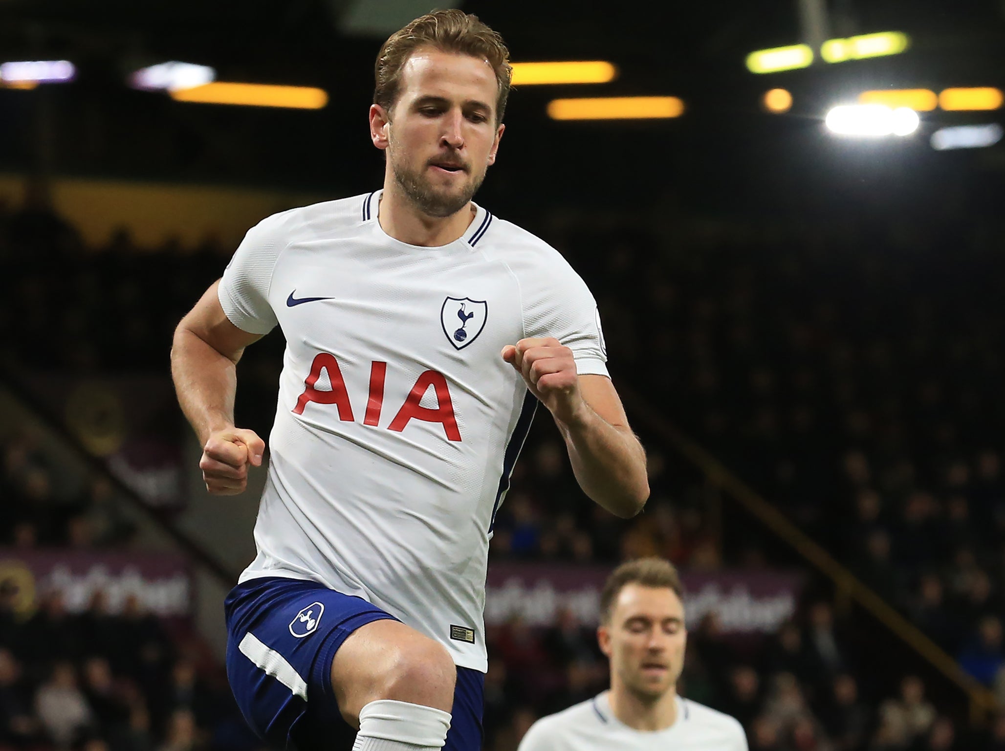 Kane celebrates after putting Spurs ahead