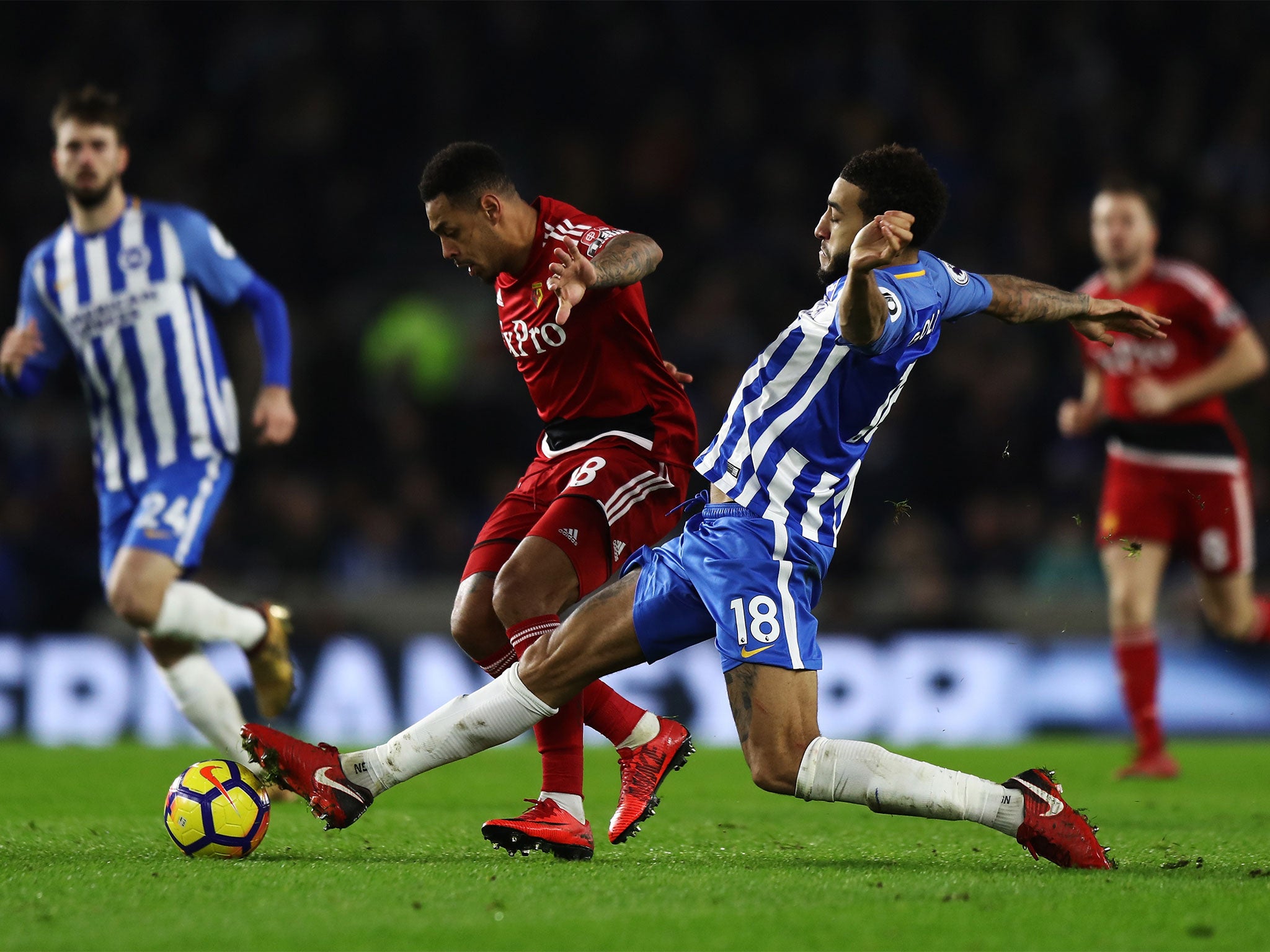 Goldson kept Andre Gray quiet on his Premier League debut