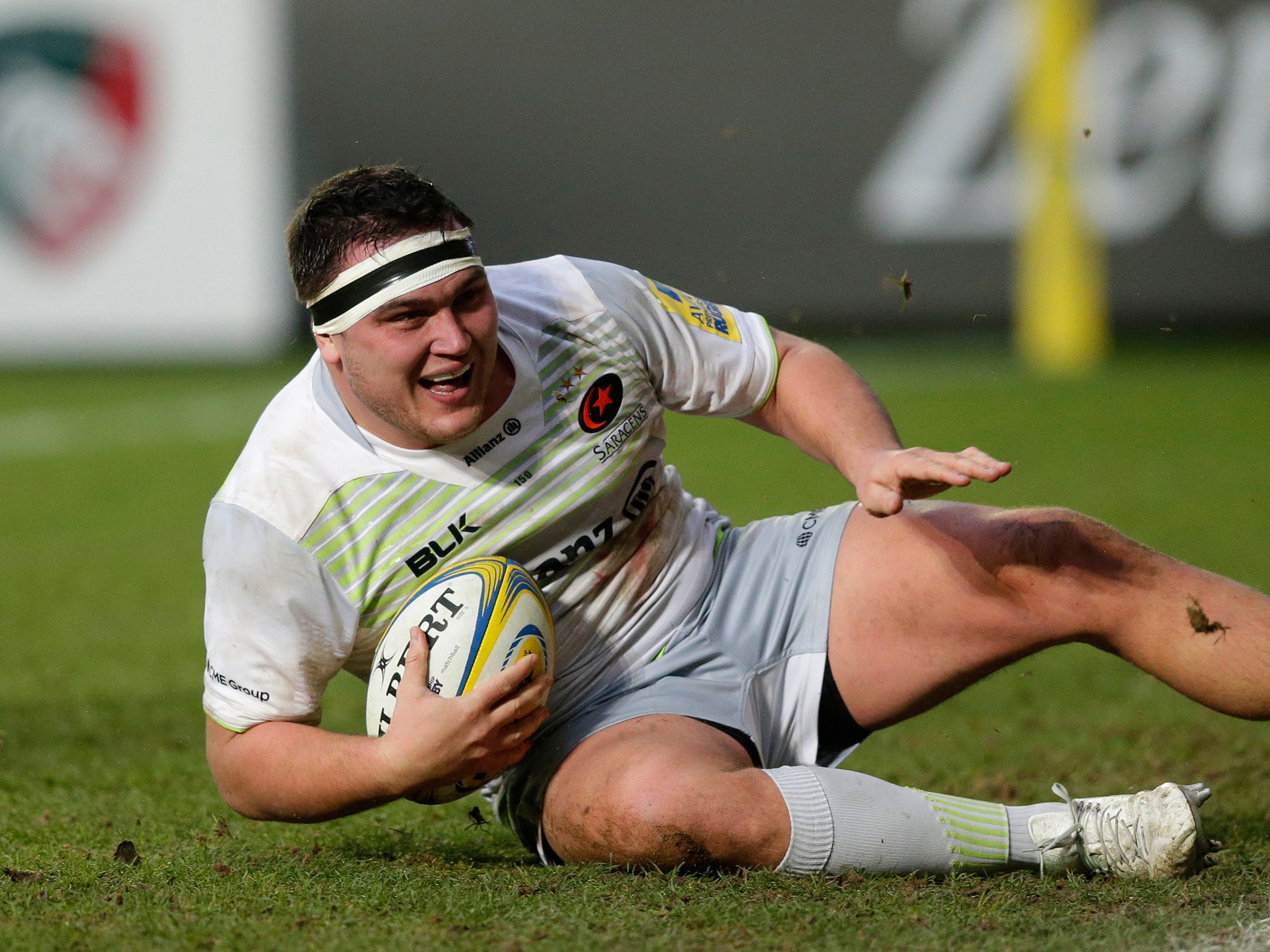 Jamie George scored Saracens' second try to stretch the lead to 17-0