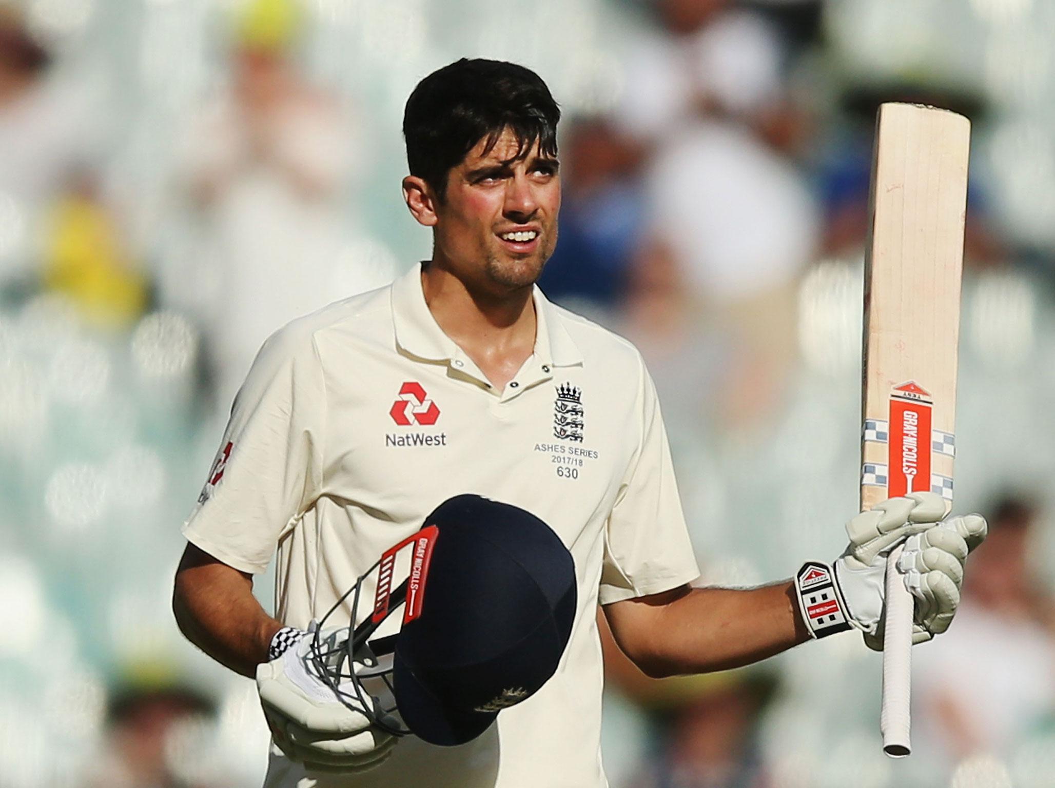 &#13;
Cook occasionally rode his luck but finally brought up three figures in the evening session &#13;