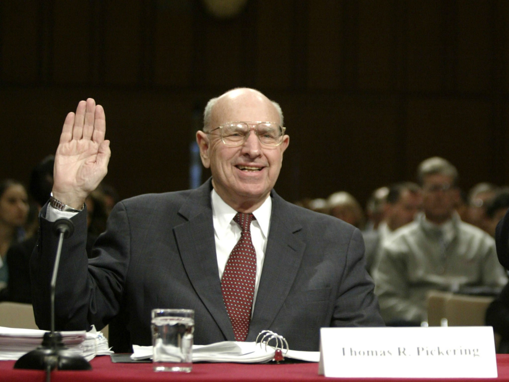 Former ambassador Thomas Pickering warned America is 'declining' overseas even as 'the drums are beating' around North Korea