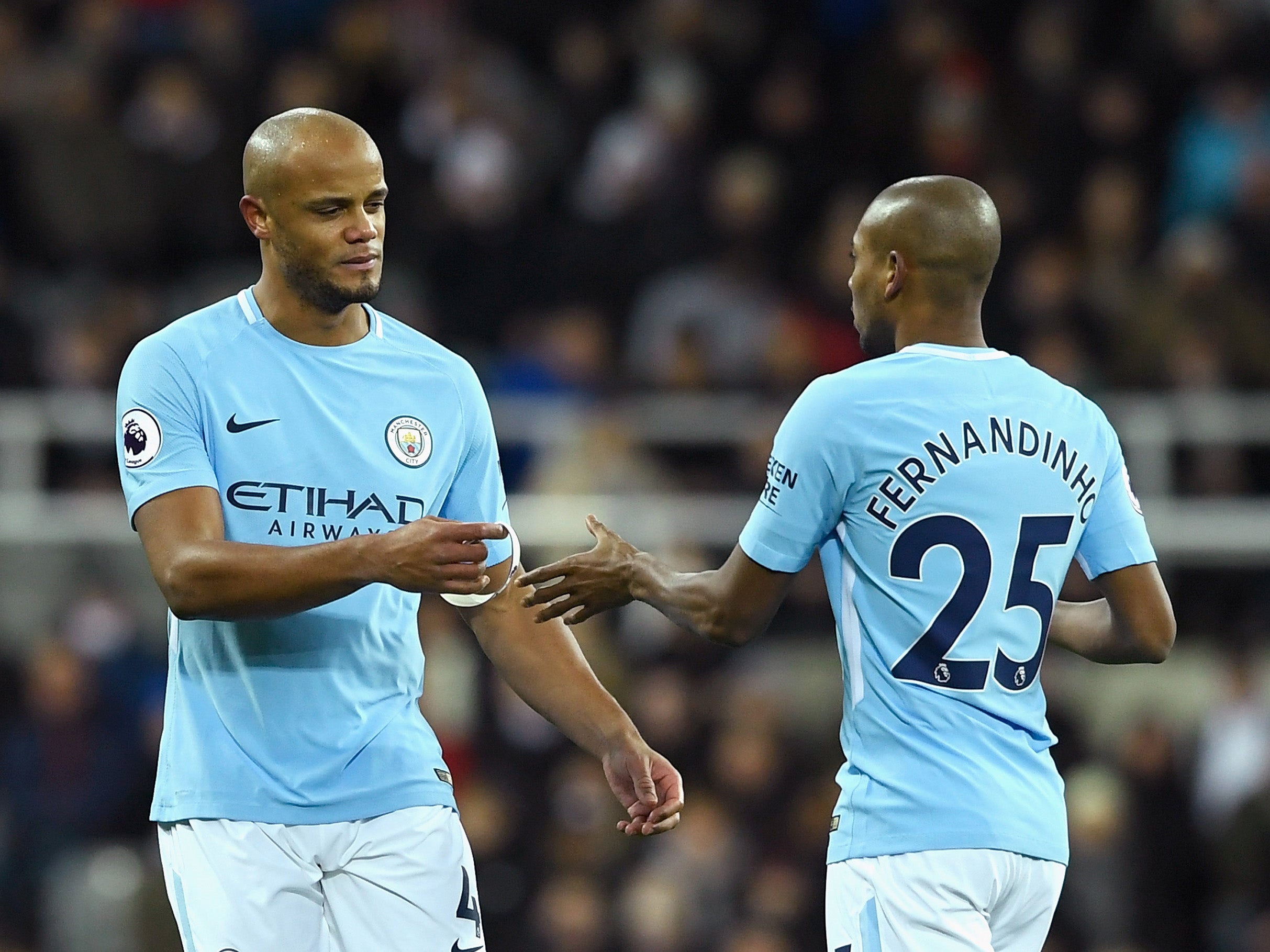 Kompany hobbled off after less than 10 minutes with another injury setback