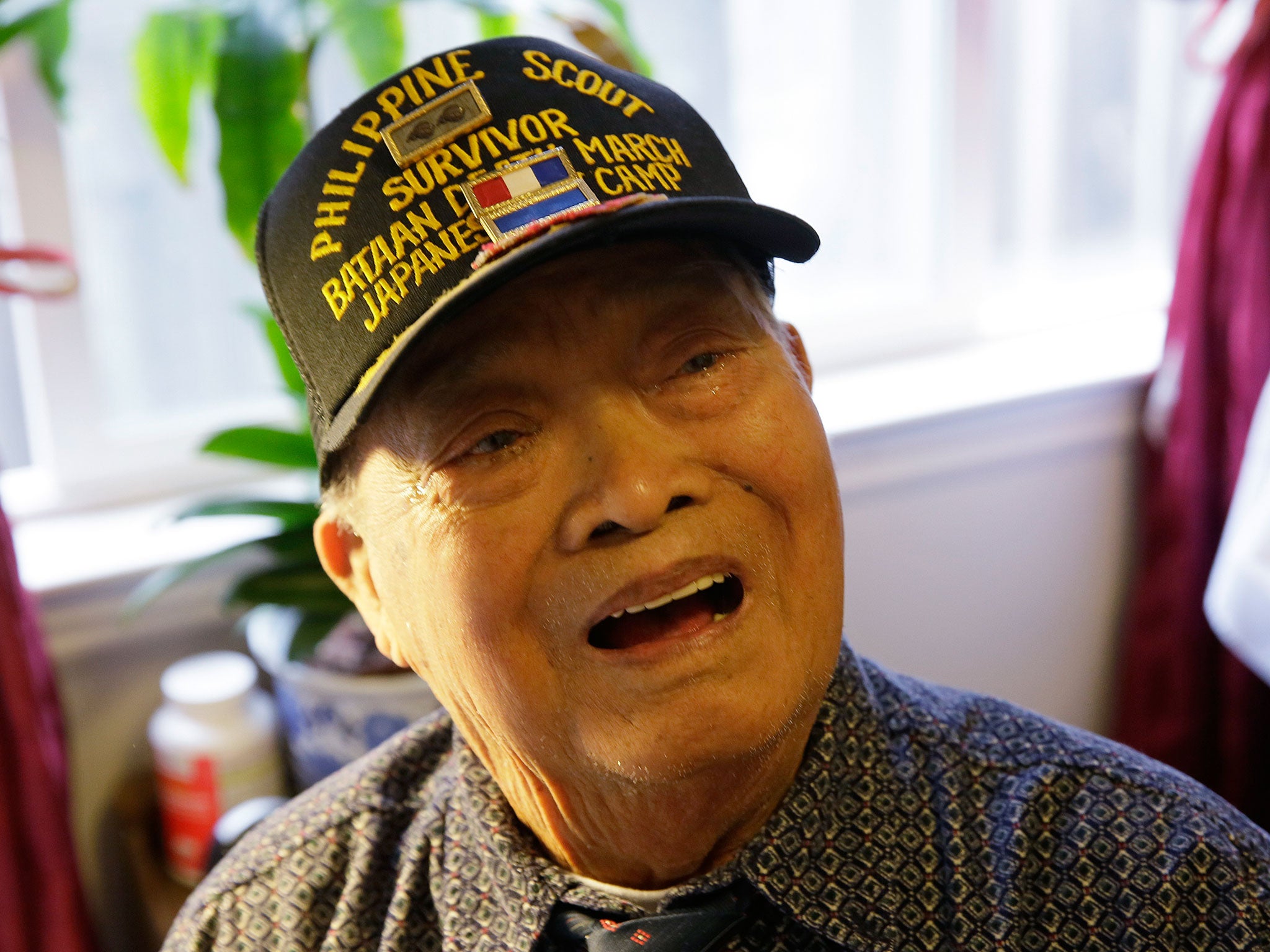 Bataan Death March survivor Ramon Regalado reminisces at his home in El Cerrito, California