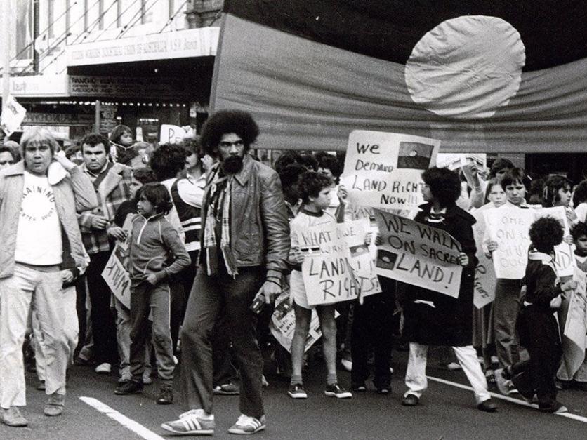 ‘Before 1967, we weren’t counted in the census as people,' said Bellear (centre). 'Dogs and cats and pigs and sheep were counted in Australia before Aboriginal people’