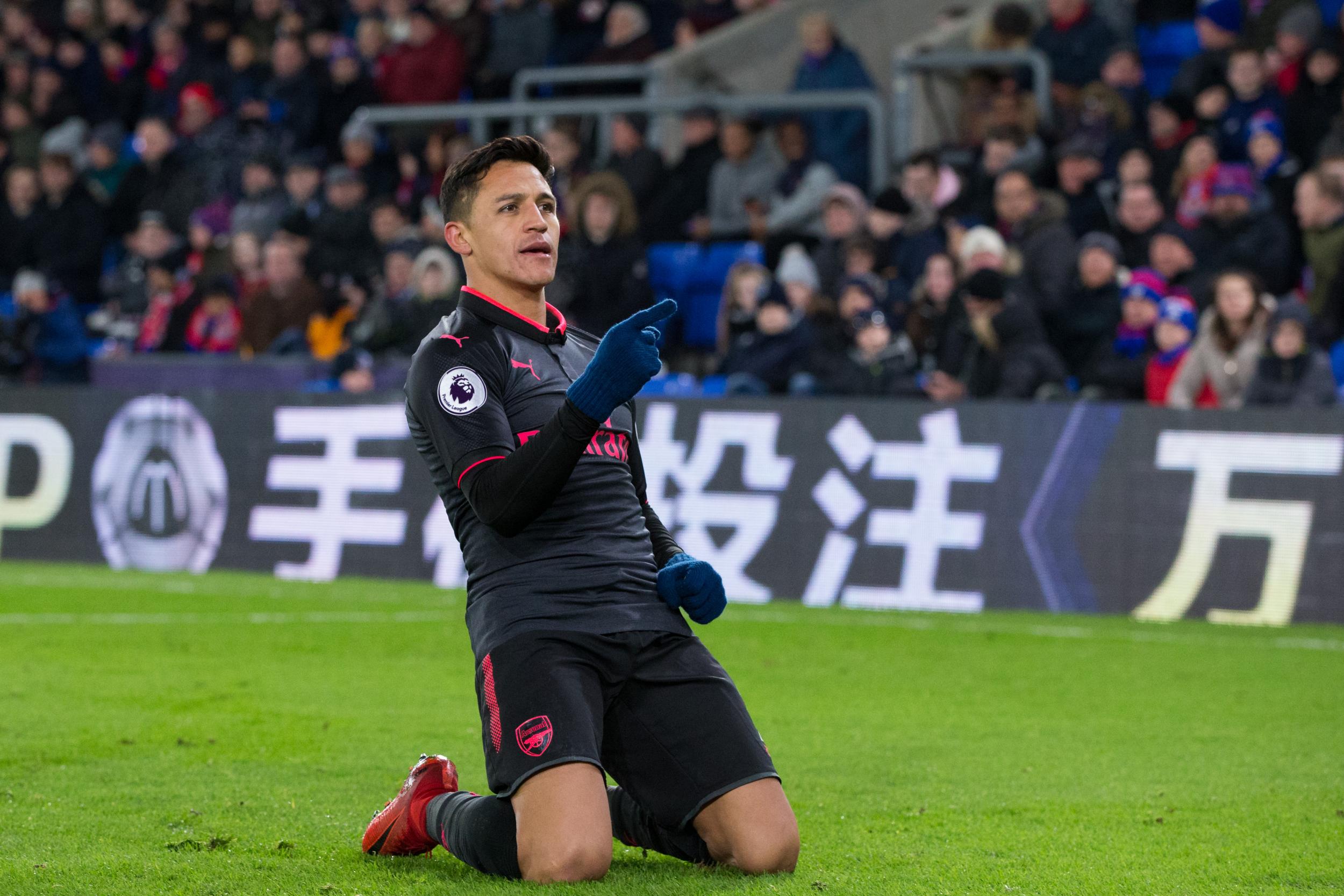 Alexis Sanchez scored twice in Arsenal's victory at Selhurst Park