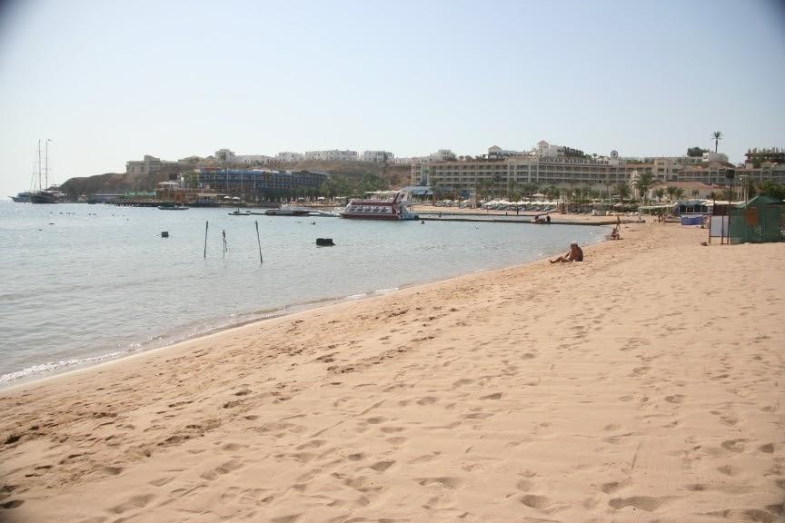 The deserted beach at Sharm