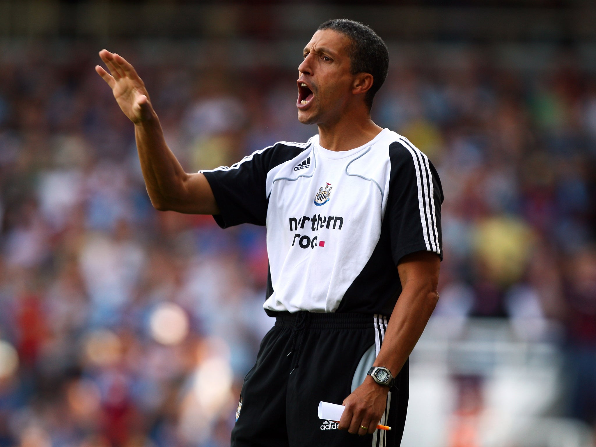 Hughton took charge of Newcastle in 2008 after Alan Shearer departed