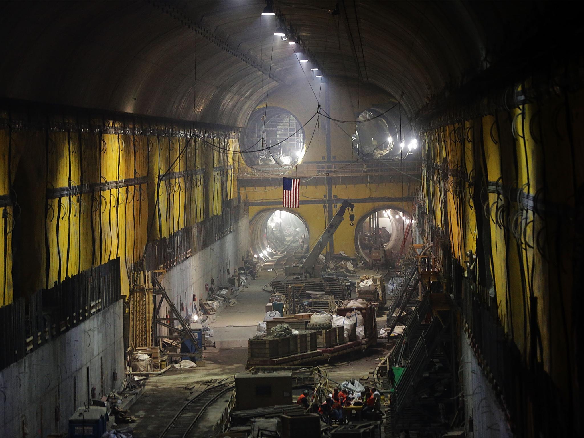 A tunnel of the East Side Access project - estimated to cost $3.5 billion for each new mile of track