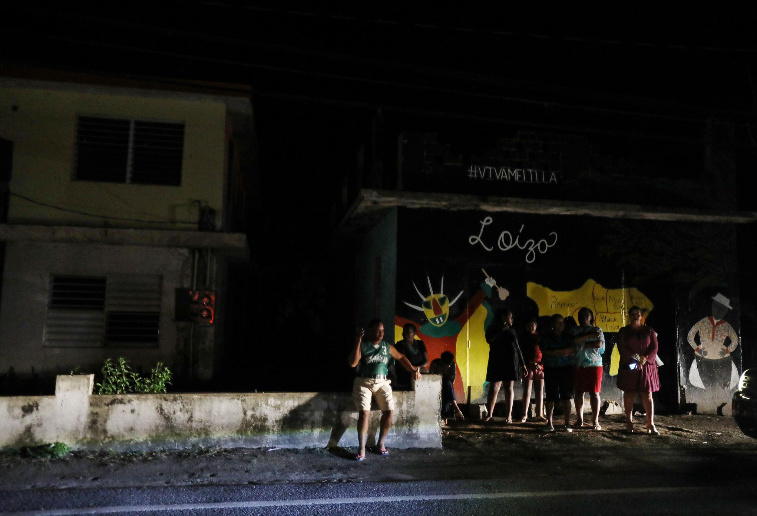 Christmas revellers gather on December 25 in Loiza, Puerto Rico