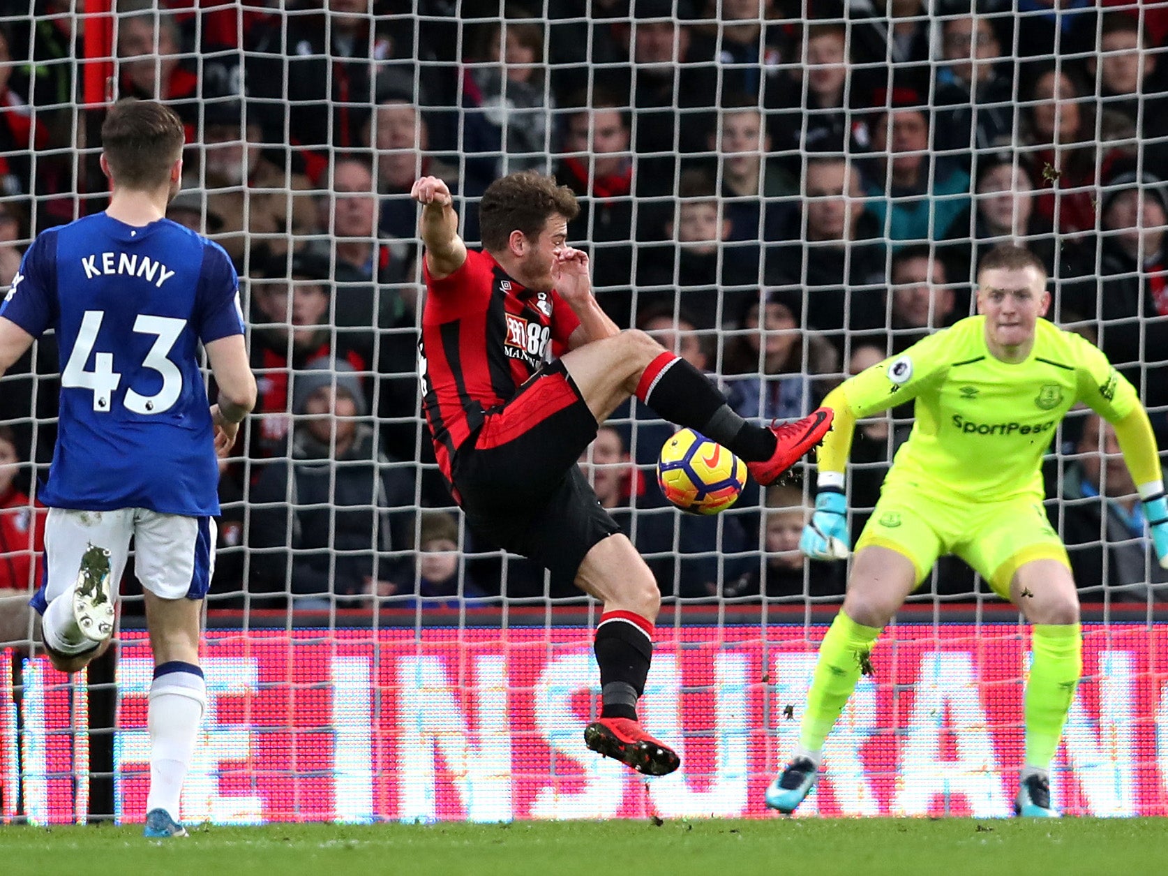 Fraser's first strike was only the third Everton had conceded in nine games