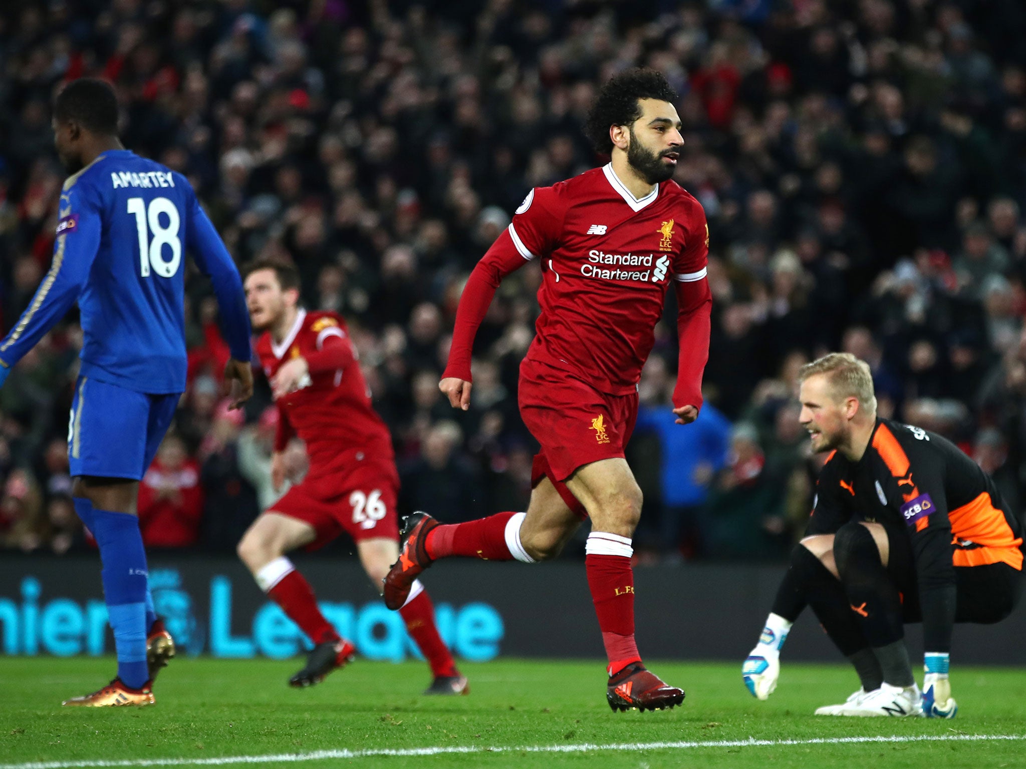 Mohamed Salah drew his side level with a close-range strike