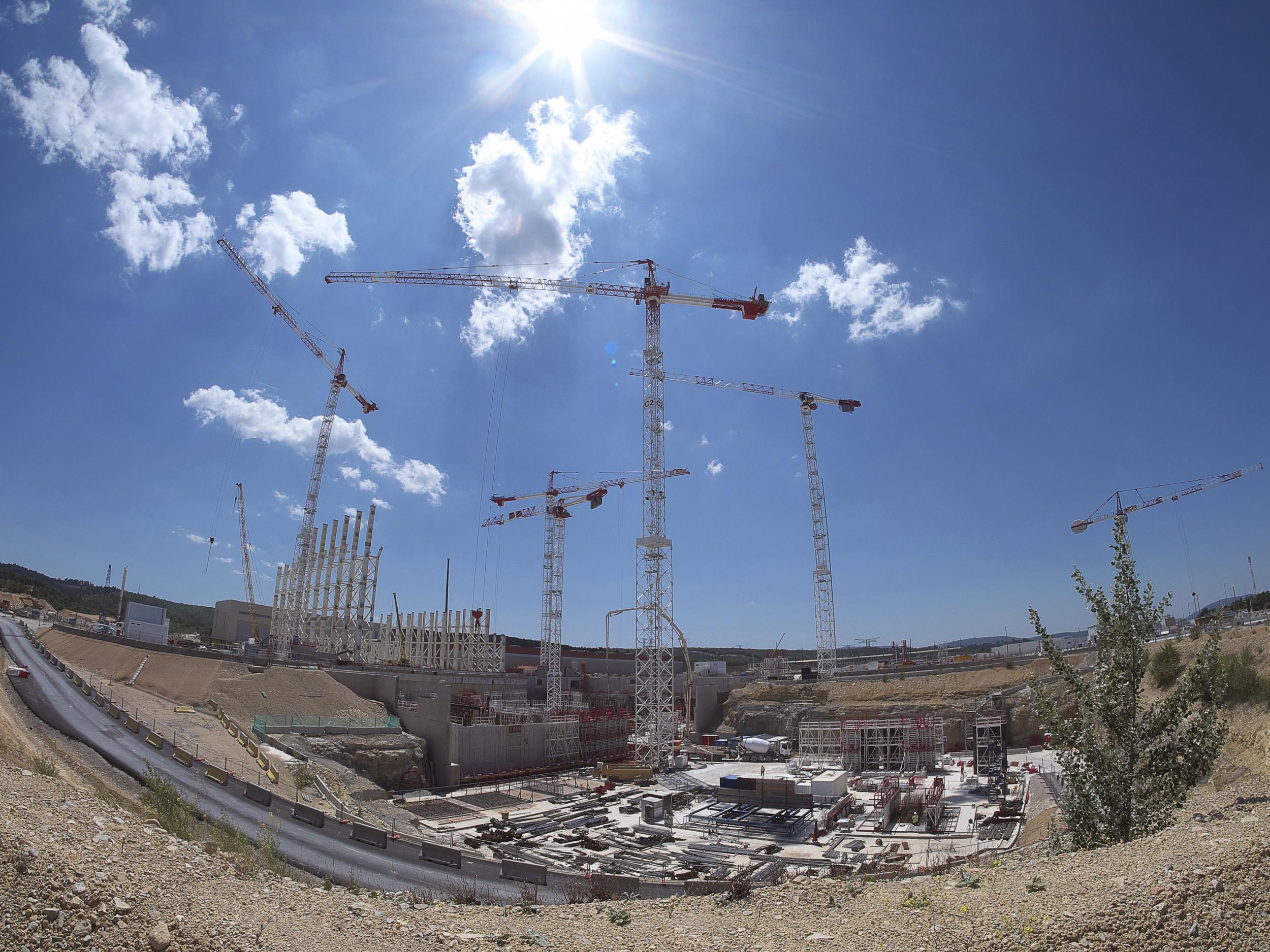 The construction site of the International Thermonuclear Experimental Reactor seen in May 2015, in Saint-Paul-les-Durance, southern France