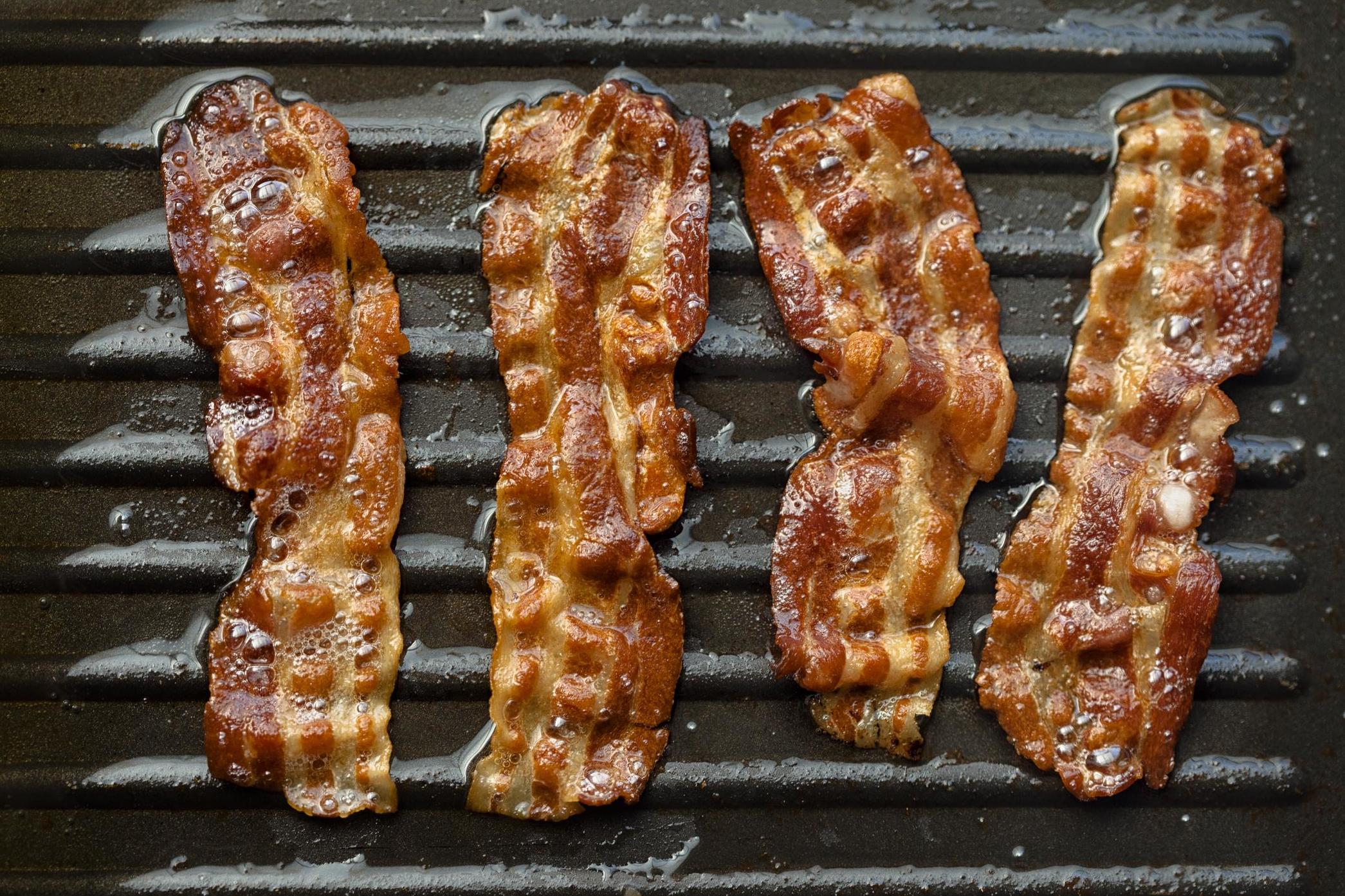 Apparently both the bacon AND the non-stick pan are out to get us