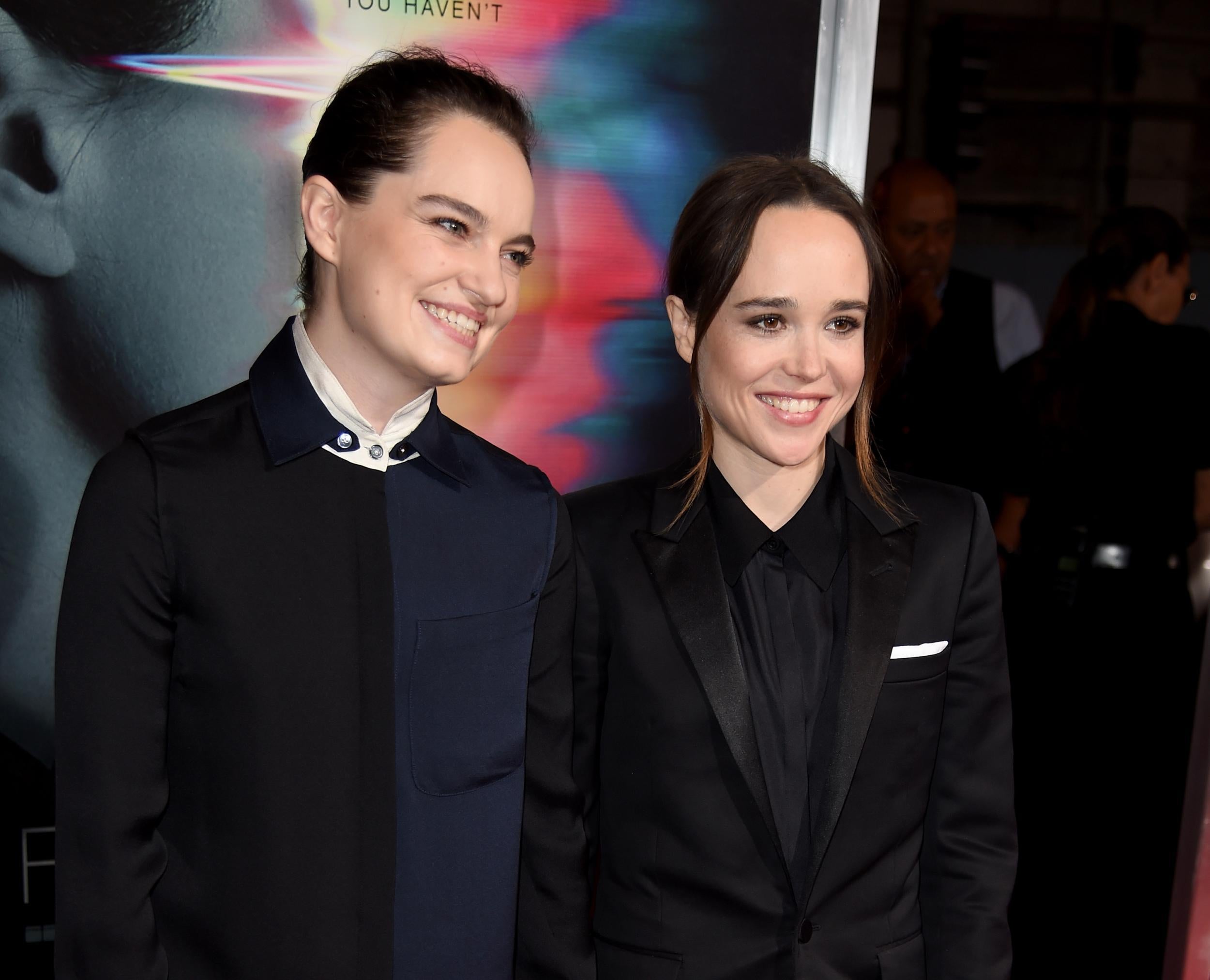 Ellen Page and Emma Portner at the premiere of Flatliners