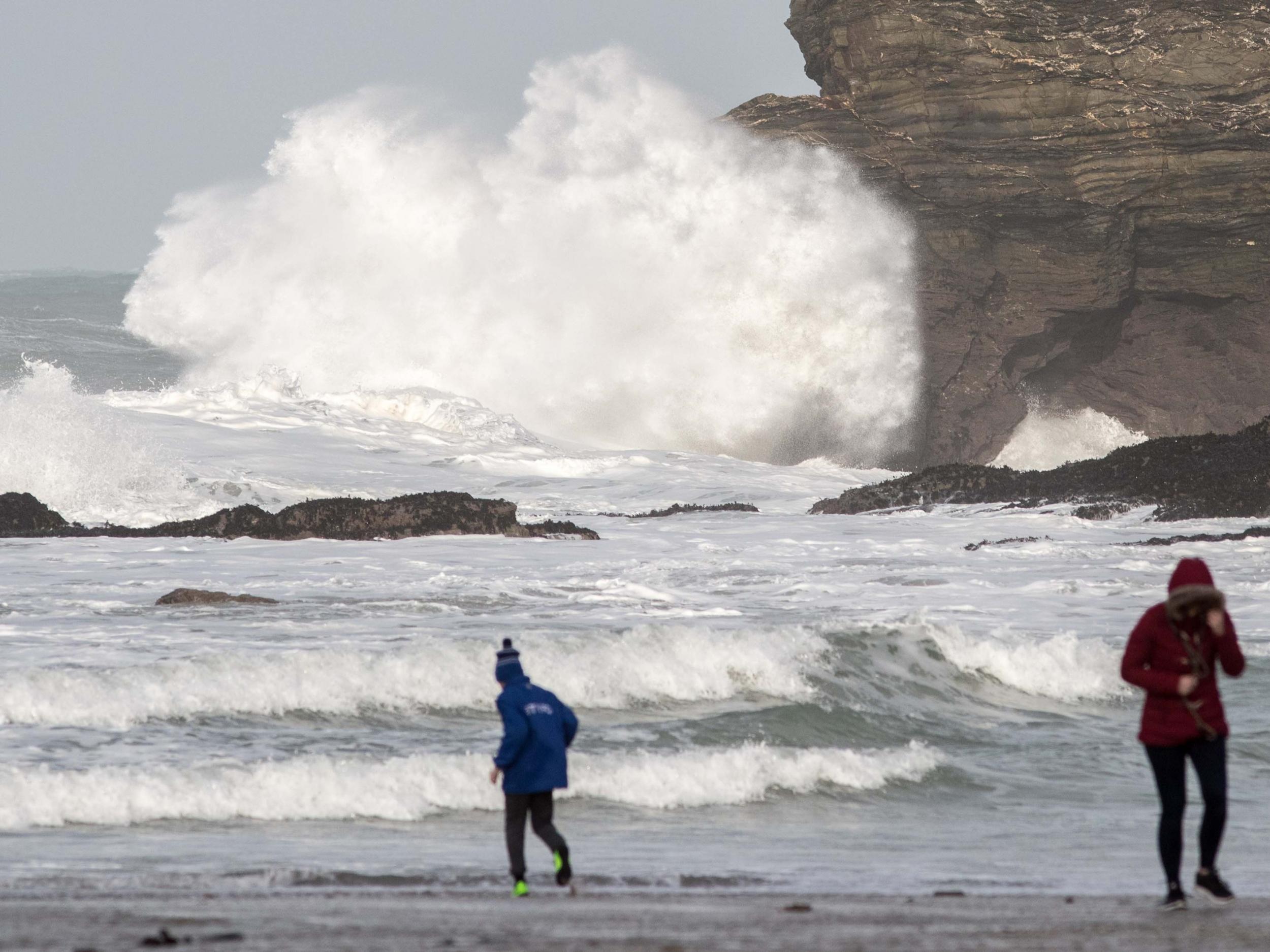 Storm Helene is expected to bring strong winds and large waves