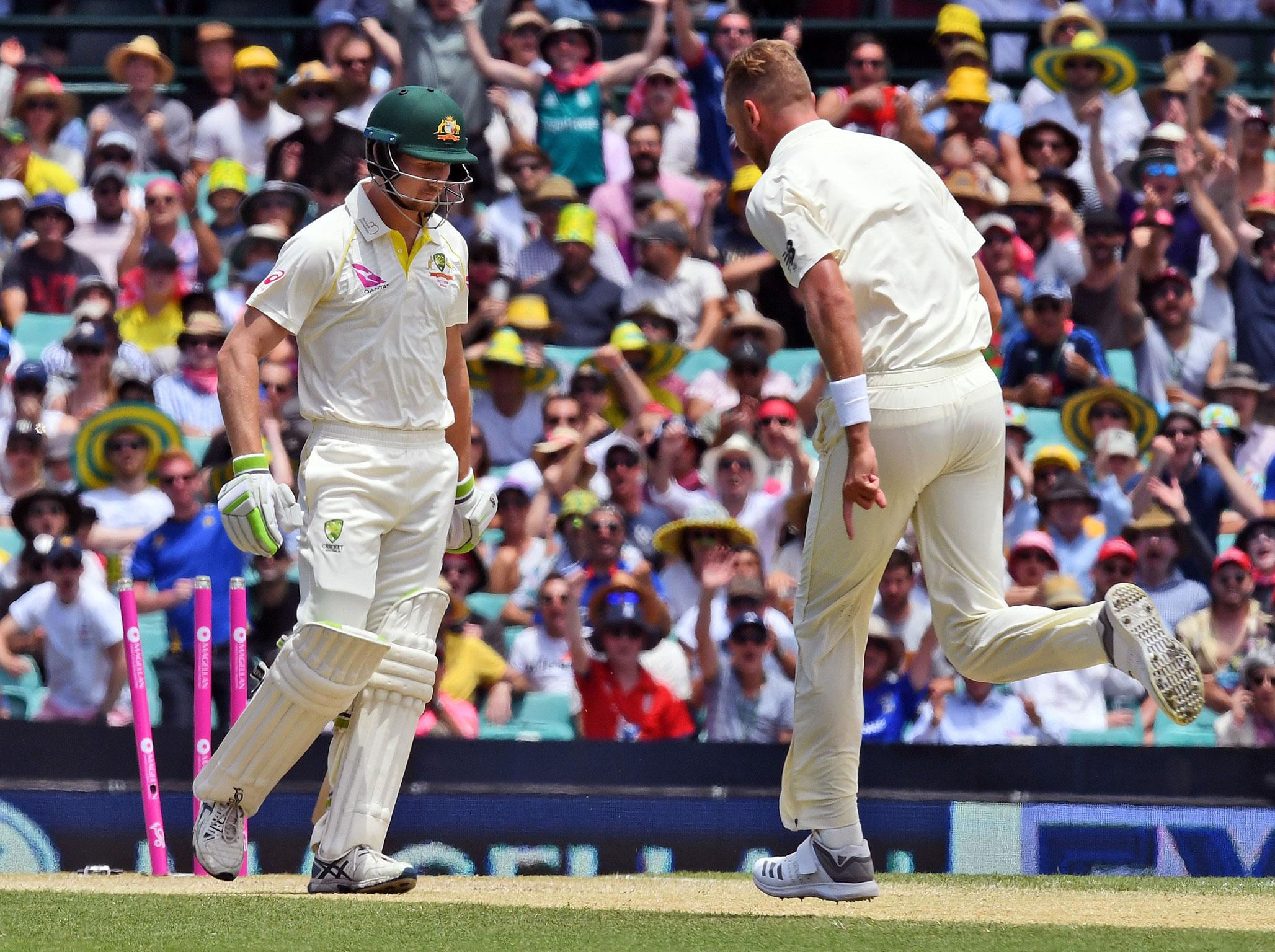 Broad saw off Bancroft in only the second over of Australia's reply