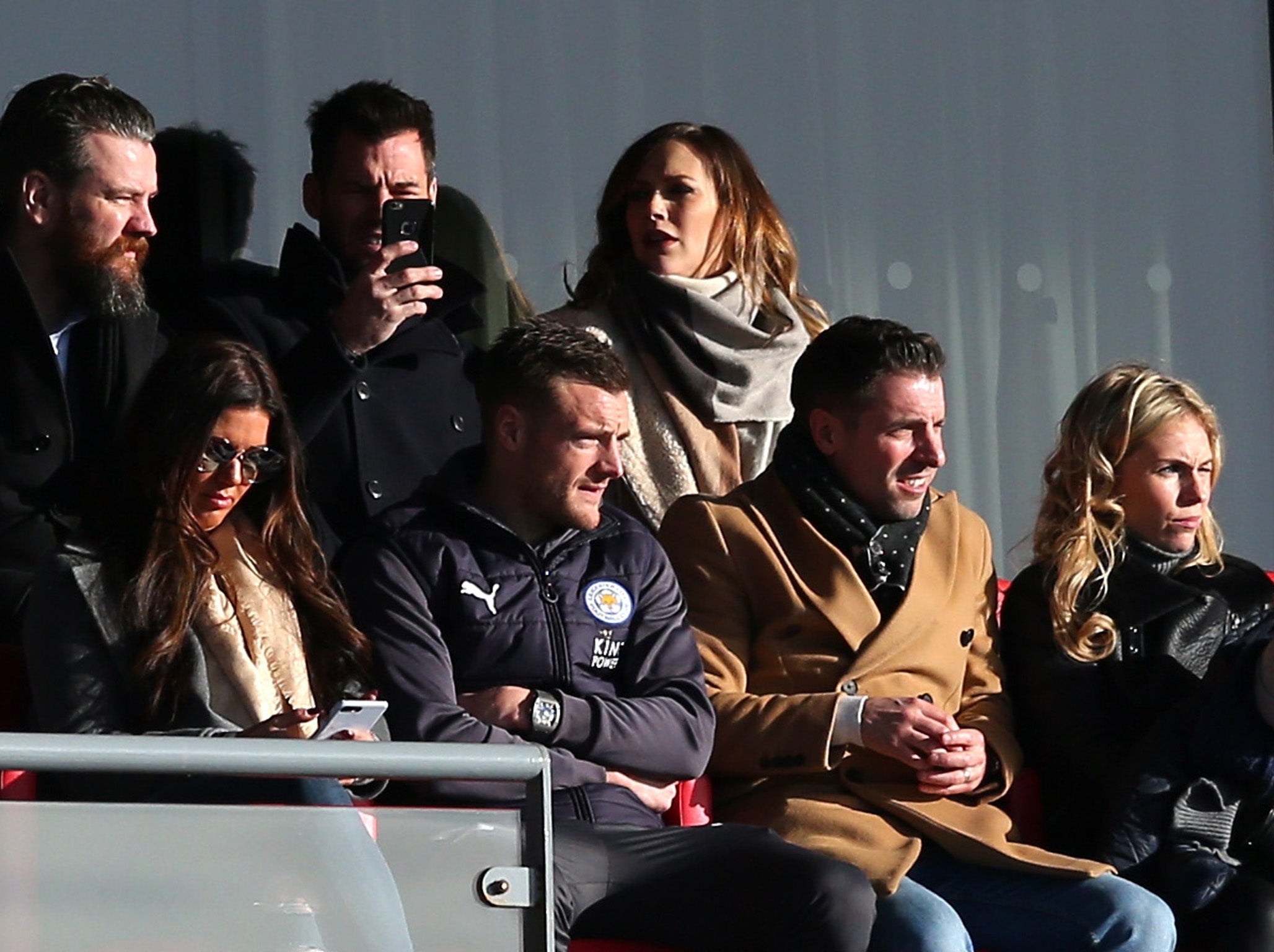 Jamie Vardy returned to watch his former club