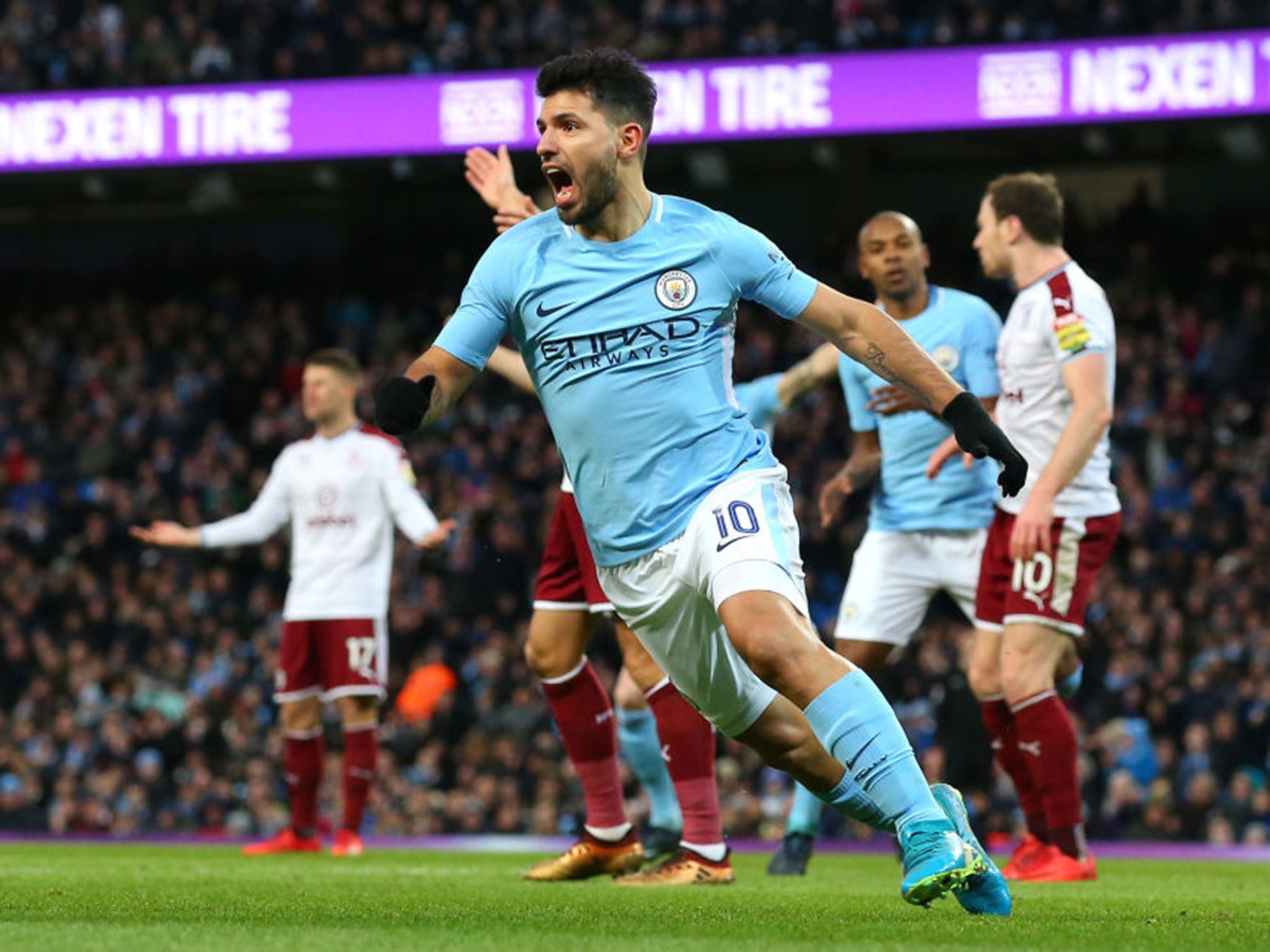 There were just 93 seconds between Aguero's goals