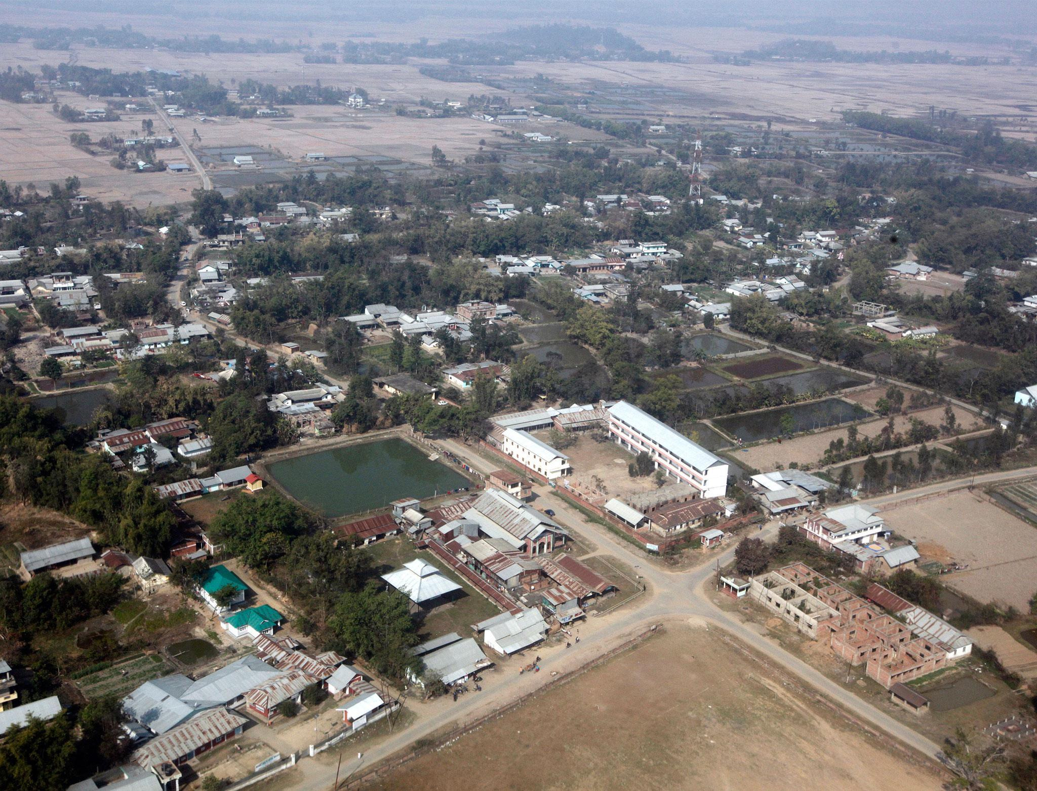 The earthquake hit around 60 miles from the city of Imphal in northeastern India