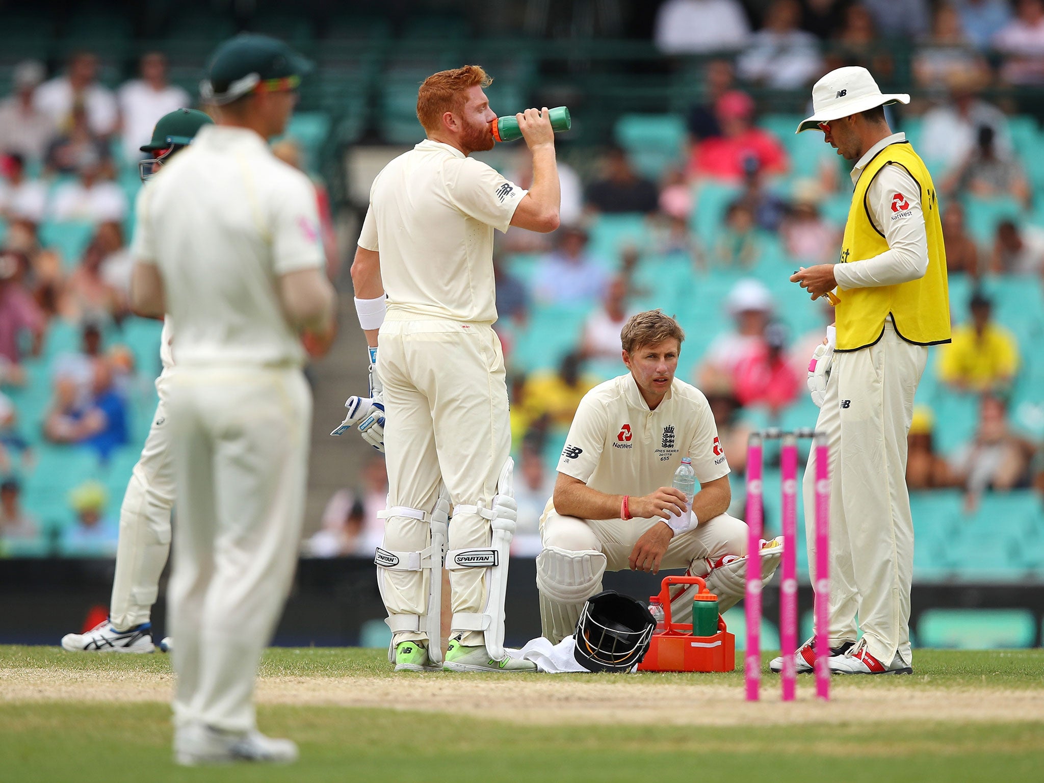 An extra drinks break was introduced at the SCG but questions have been asked whether it was enough to keep the players safe