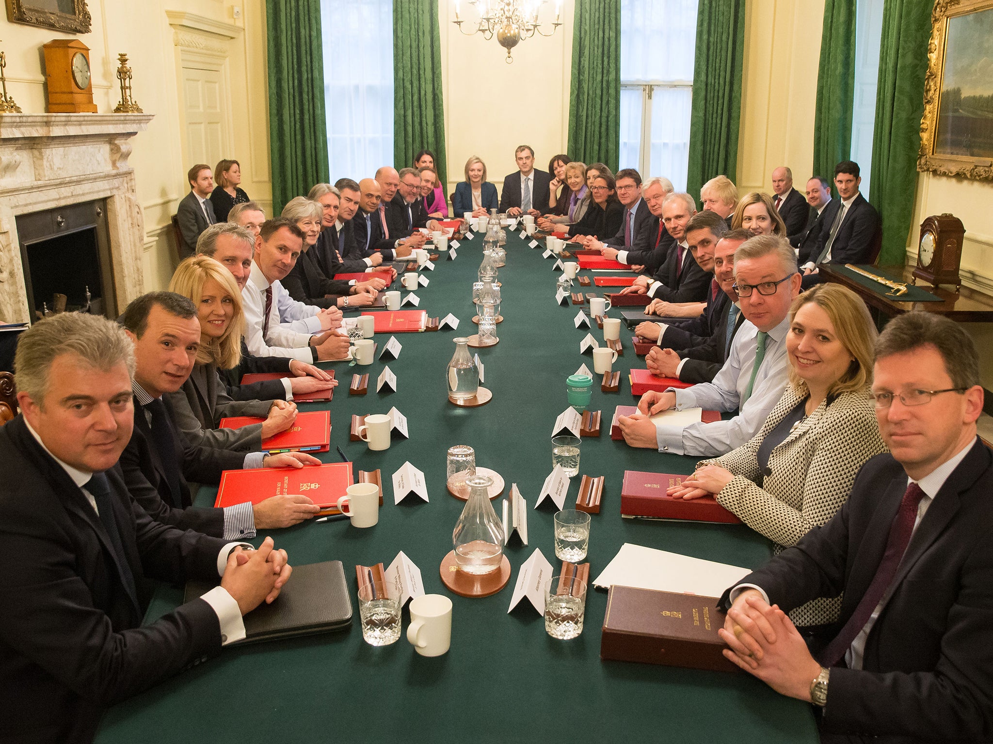 Prime Minister Theresa May leads her first cabinet meeting of the new year