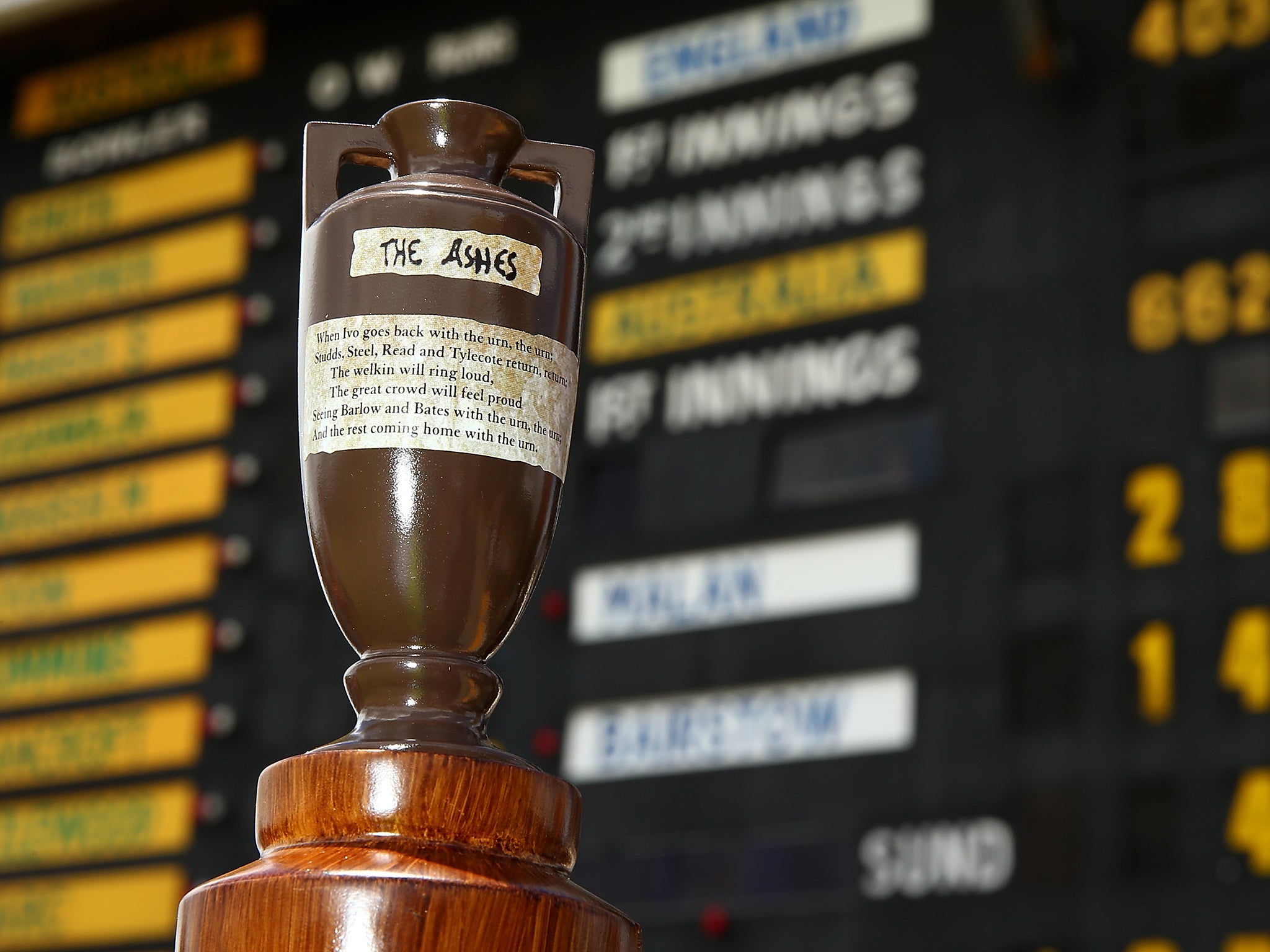Where does the Ashes rank in the ECB's priority list?