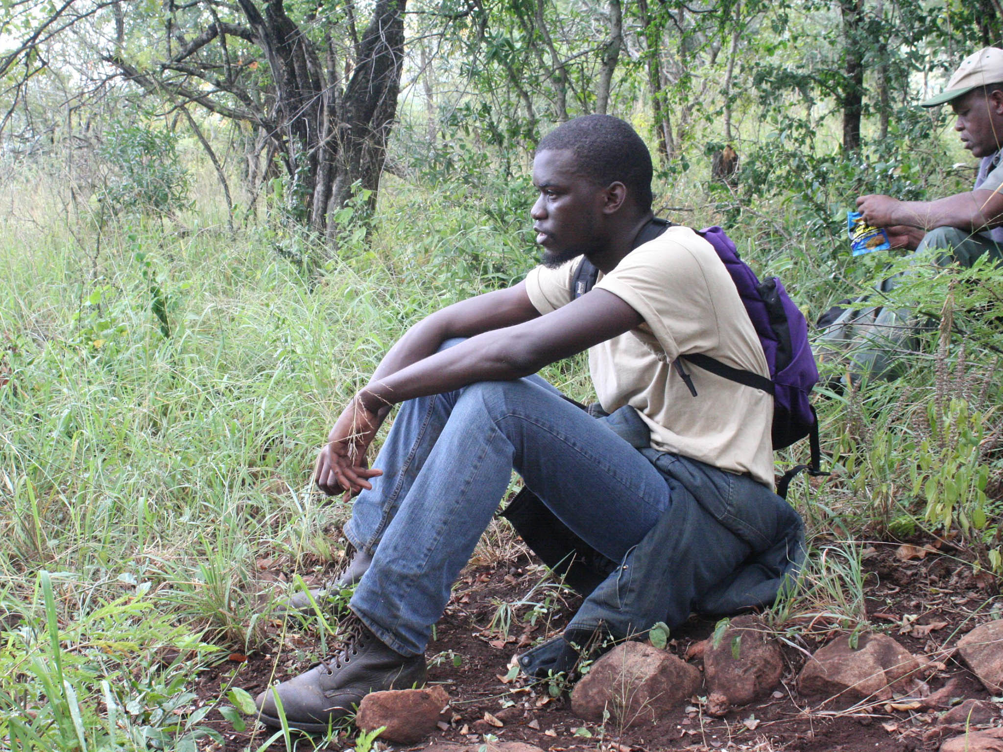 Lennon Mkwananzi from Zimbabwe is learning more about community wildlife management