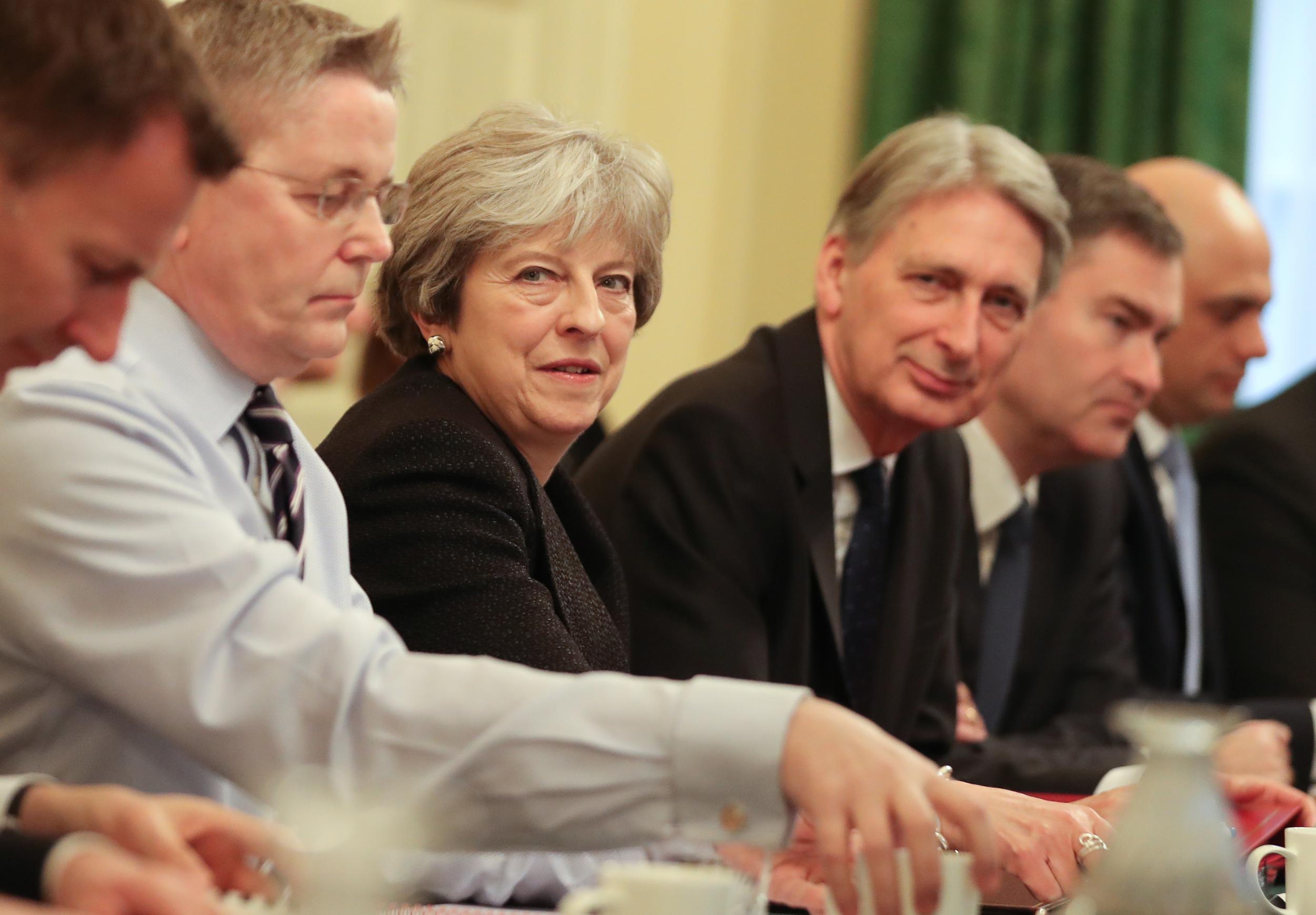 The Prime Minister leads her first cabinet meeting of the new year following a reshuffle