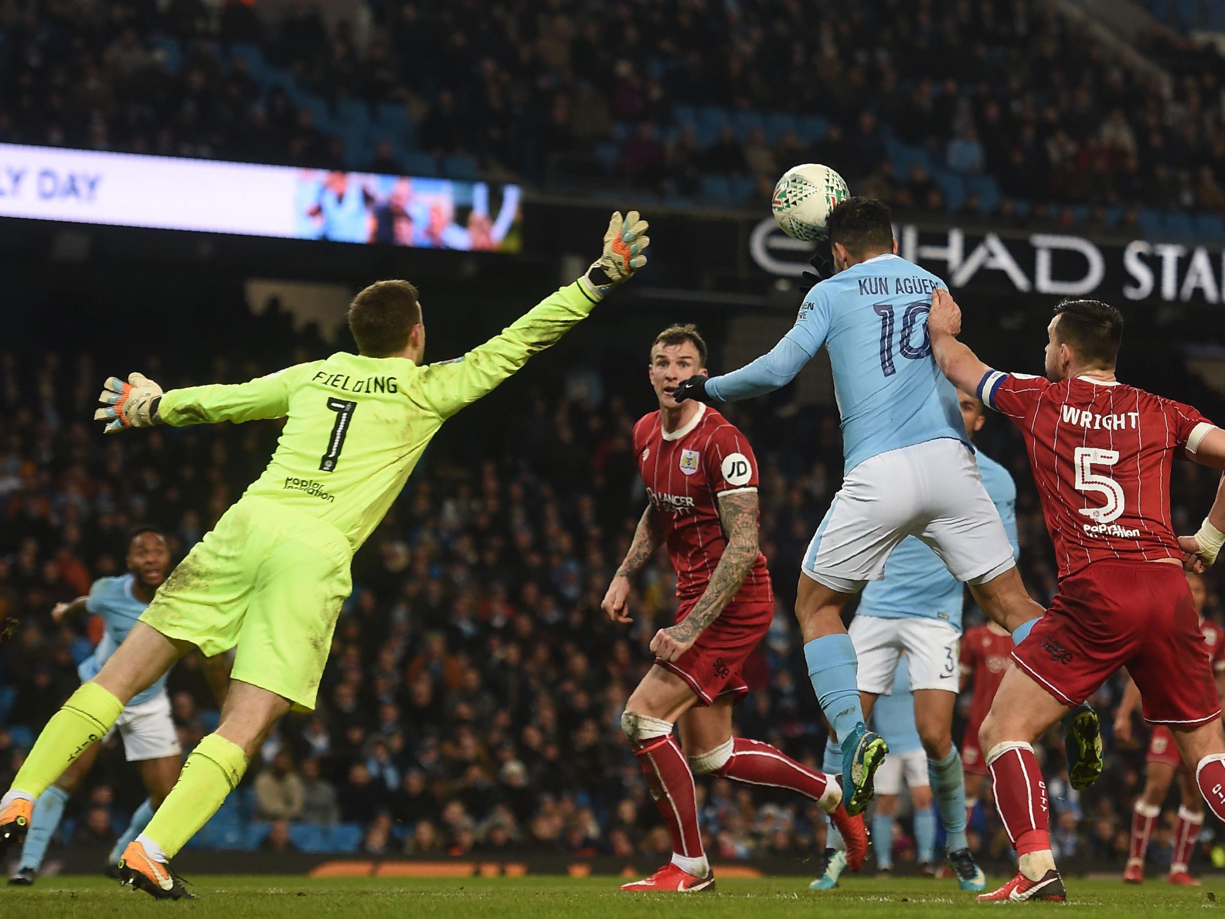 Aguero scored in added time at the Etihad