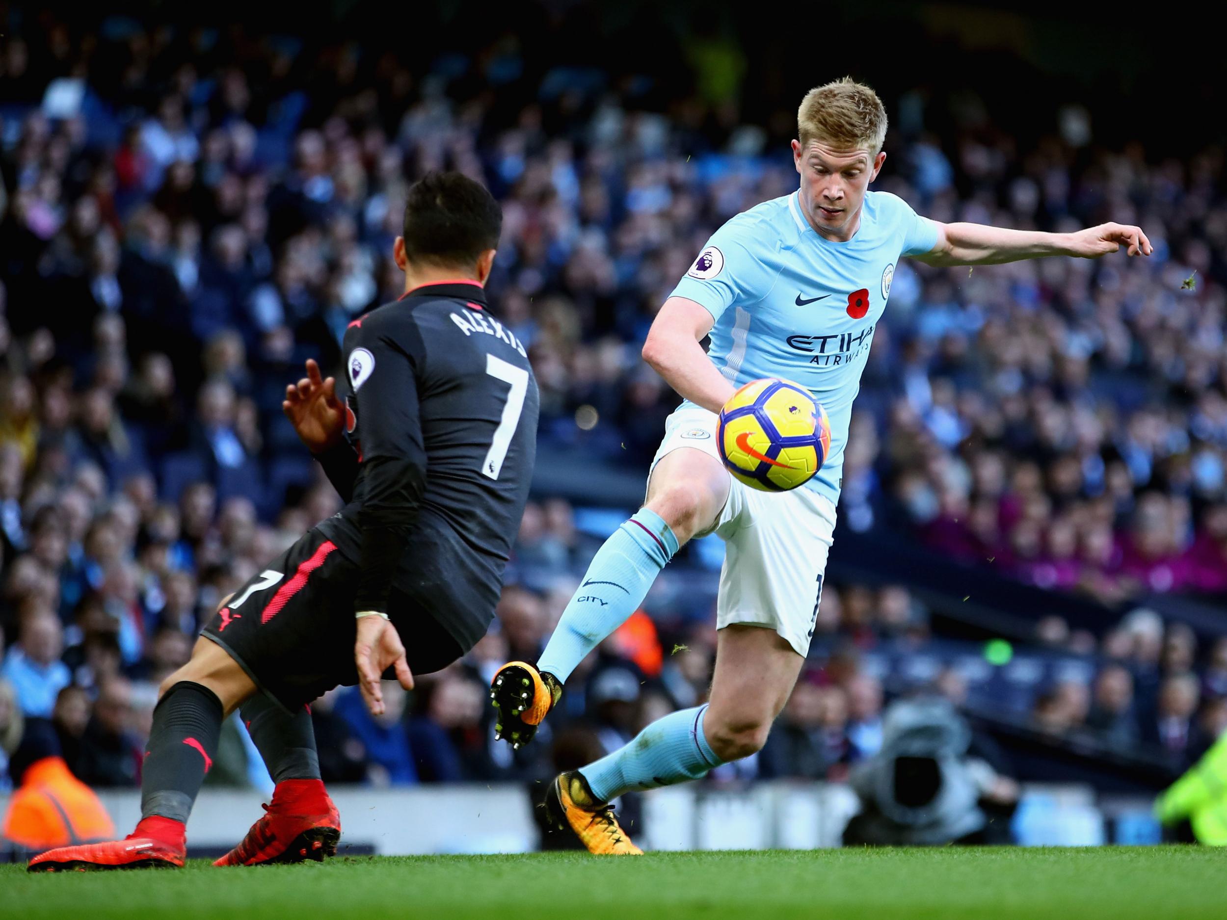 Kevin De Bruyne came up against Alexis Sanchez for Manchester City in November