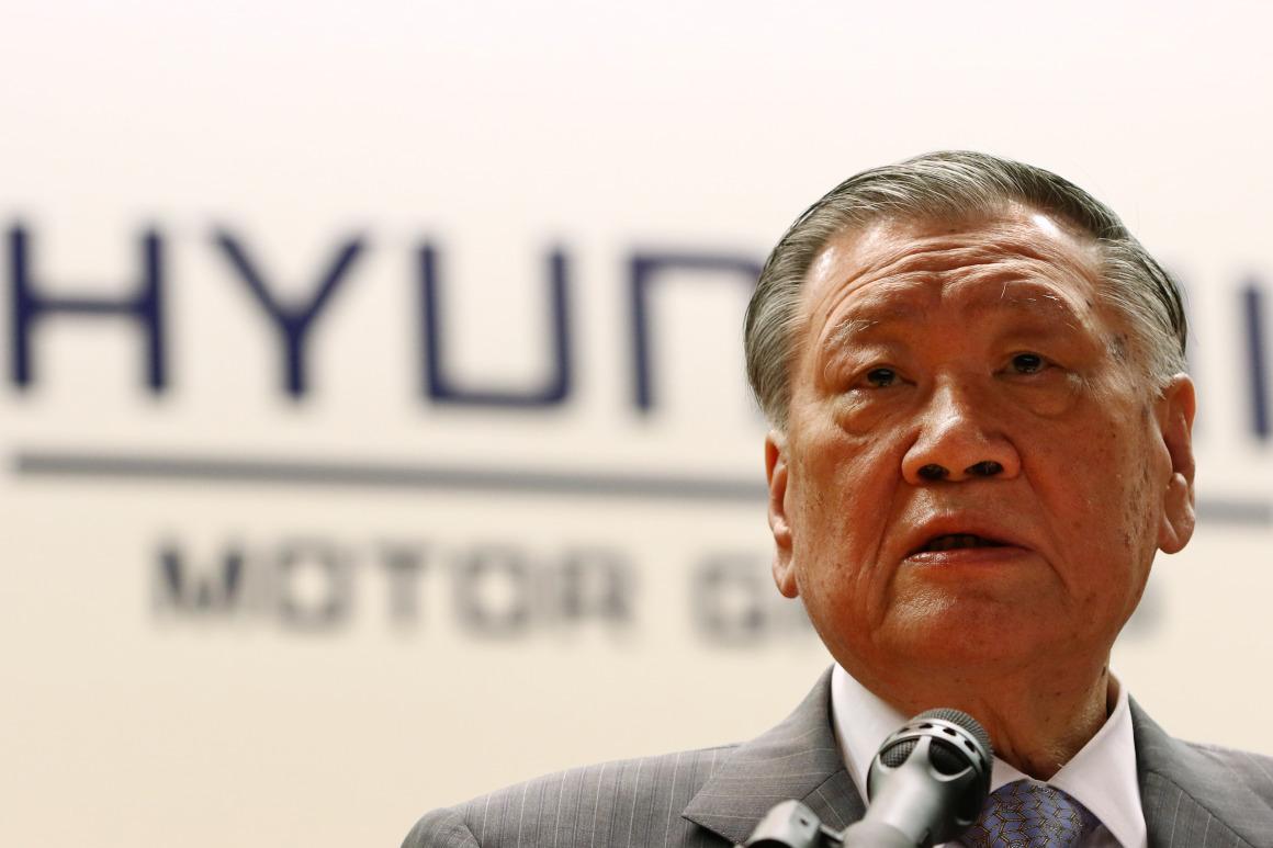 Hyundai's patriach Chung Moon-Koo. The family Chung family is locked in a battle with Elliott over Hyundai