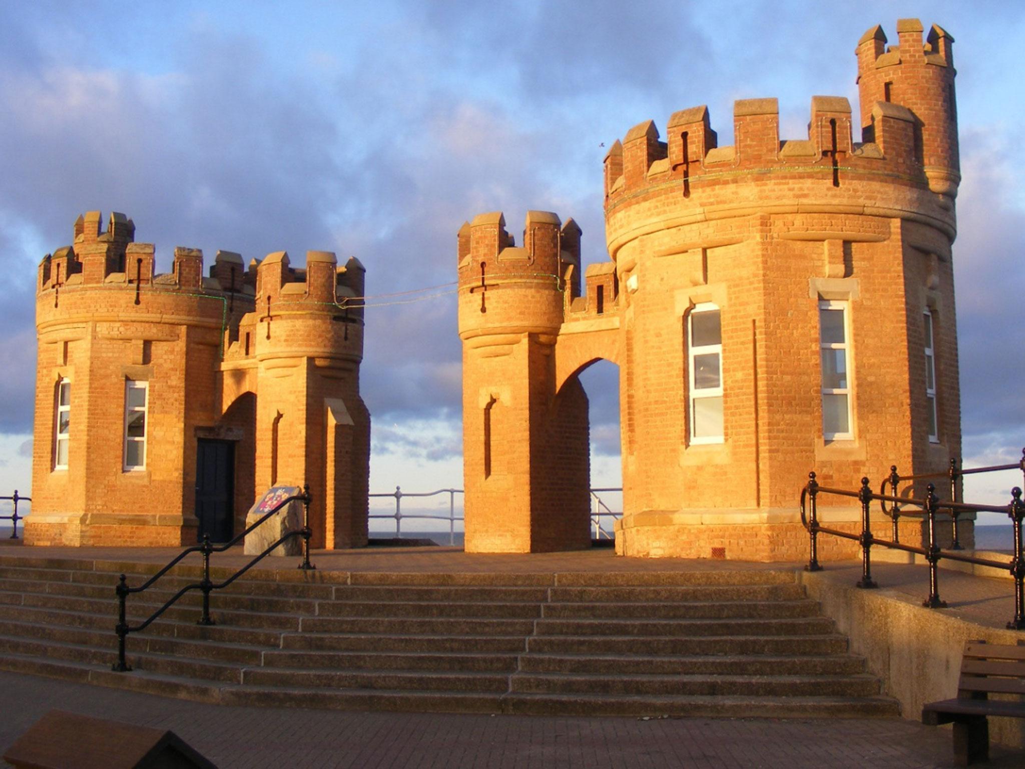 Pier towers, Withernsea: a stone’s throw away from the Giant Picture Postcard Project