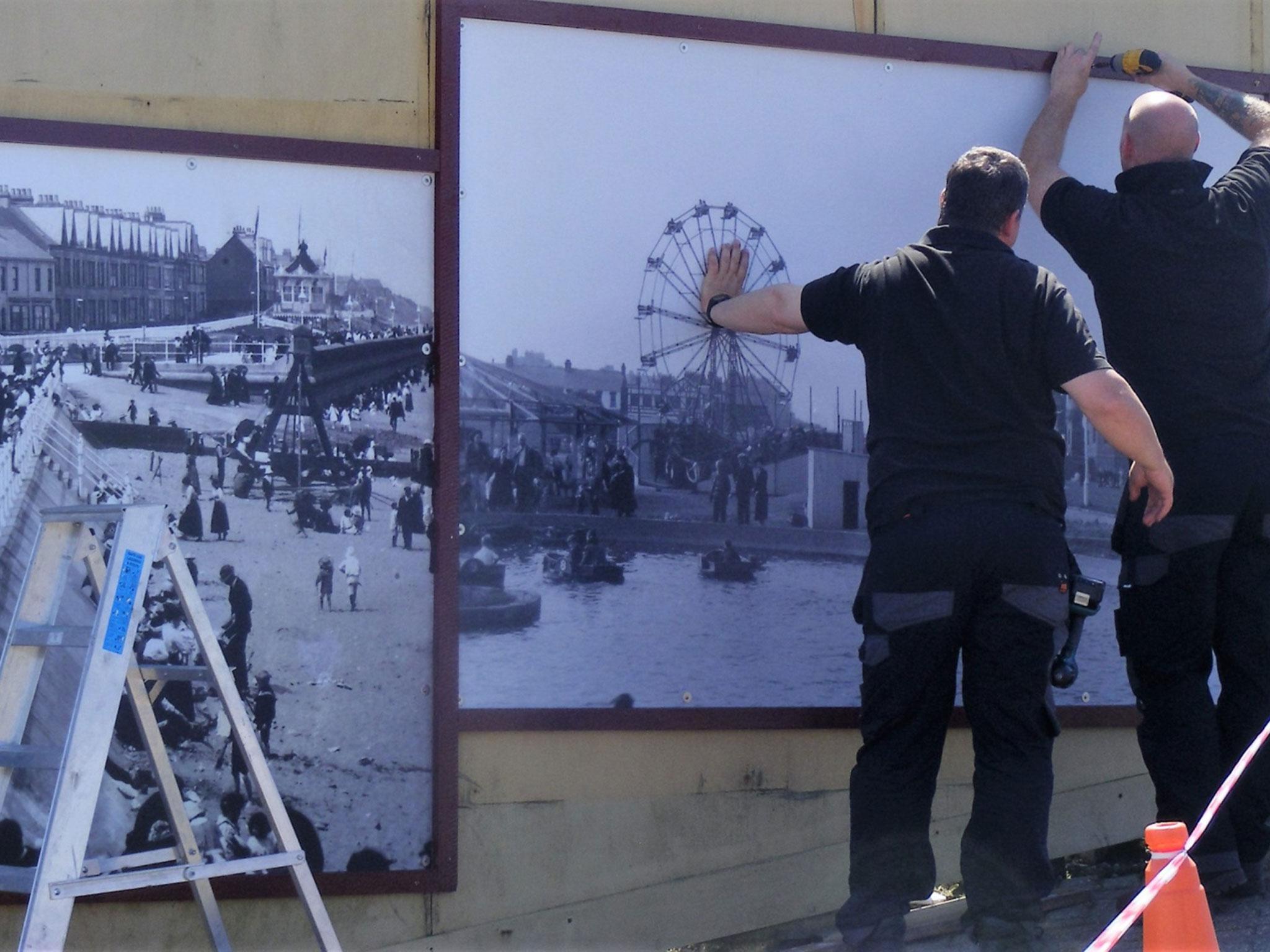 The great day: unveiling stage one of the Giant Picture Postcard Project on 18 July 2016