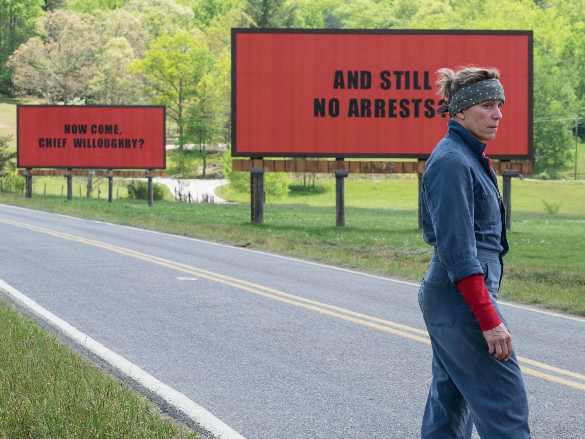 Frances McDormand in ‘Three Billboards Outside Ebbing, Missouri’