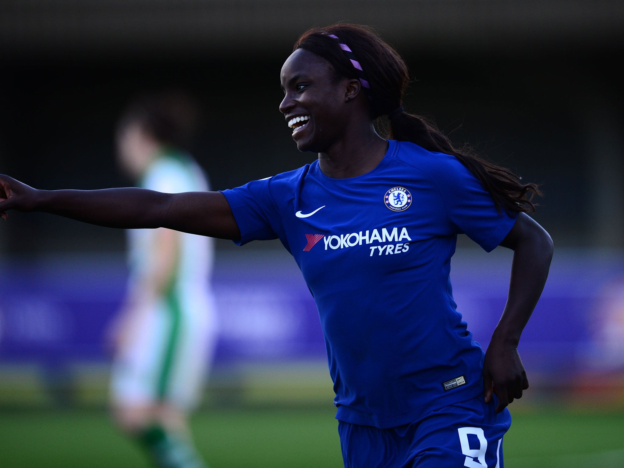 Eniola Aluko in action for Chelsea Ladies