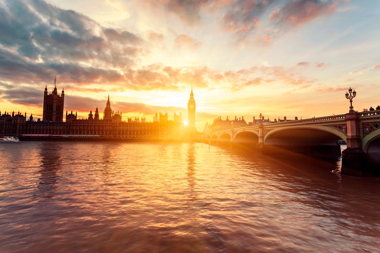 Sunset at Parliament in ‘no-go’ London (Getty/iStock)