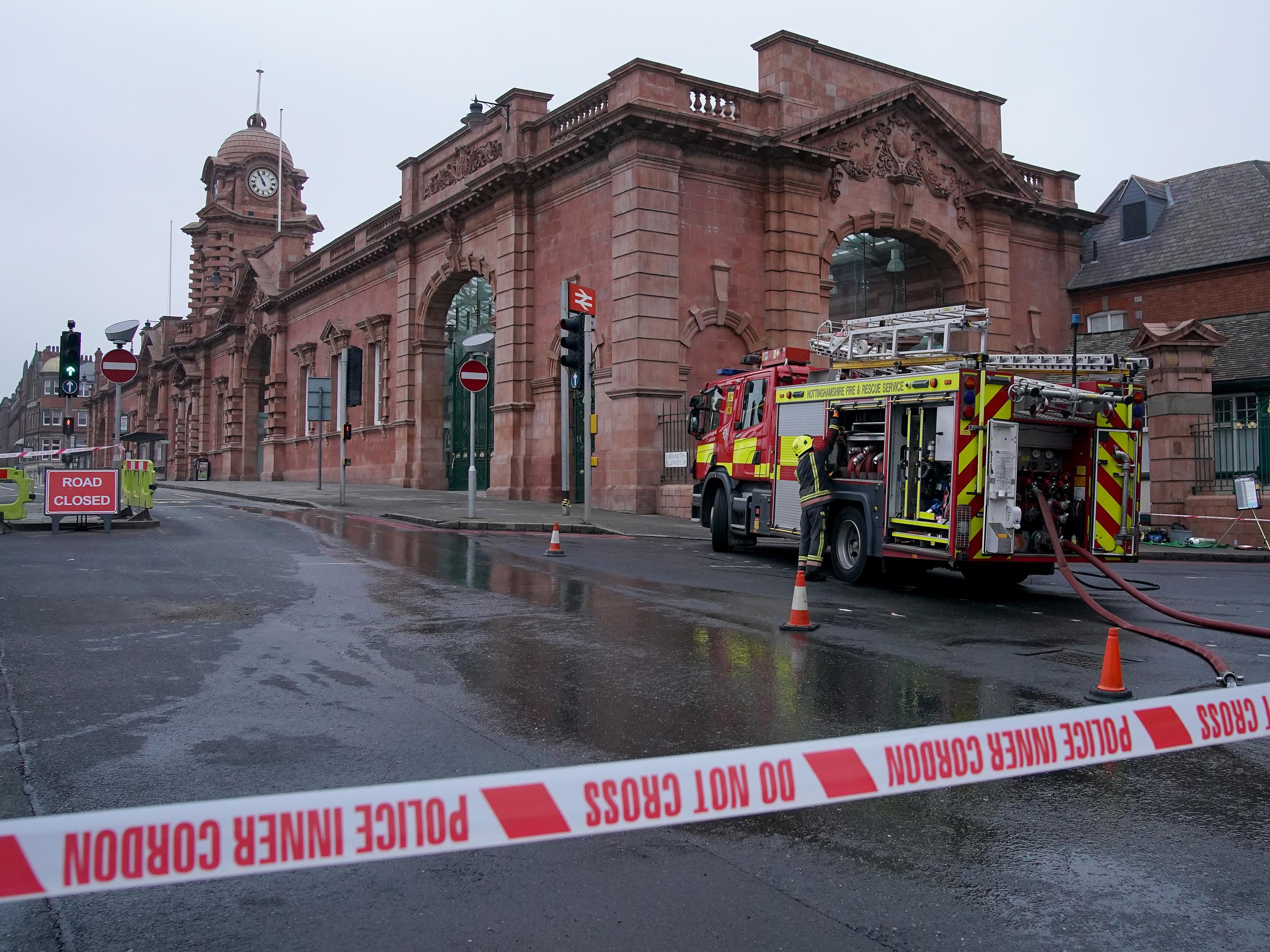 The fire is thought to have been started in a toilet at 6.25am, ahead of the morning rush hour