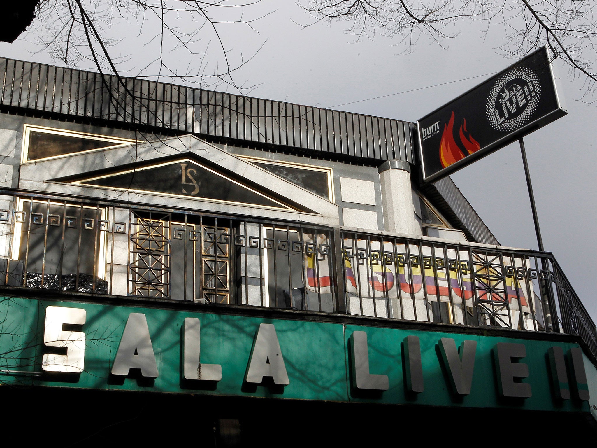 The first floor ceiling of the La Suegra nightclub collapsed