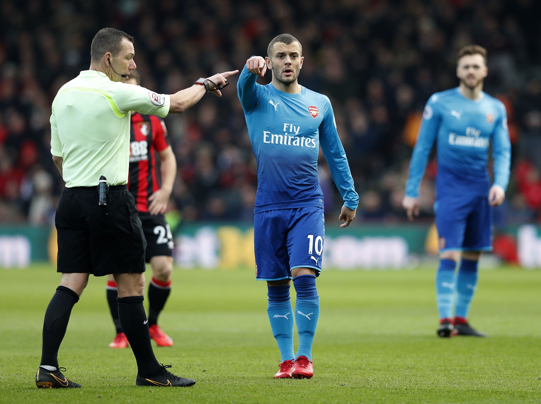 Wilshere returned to the Vitality Stadium