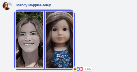 (Facebook Pam Dave Zaring) The photoshop fail turned the family into dolls