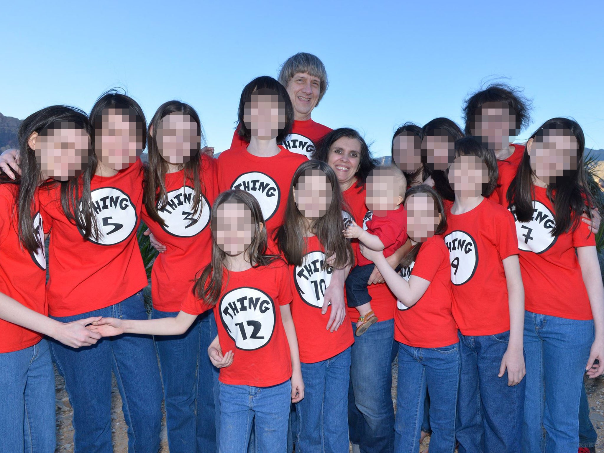 David and Louise Turpin with their 13 children