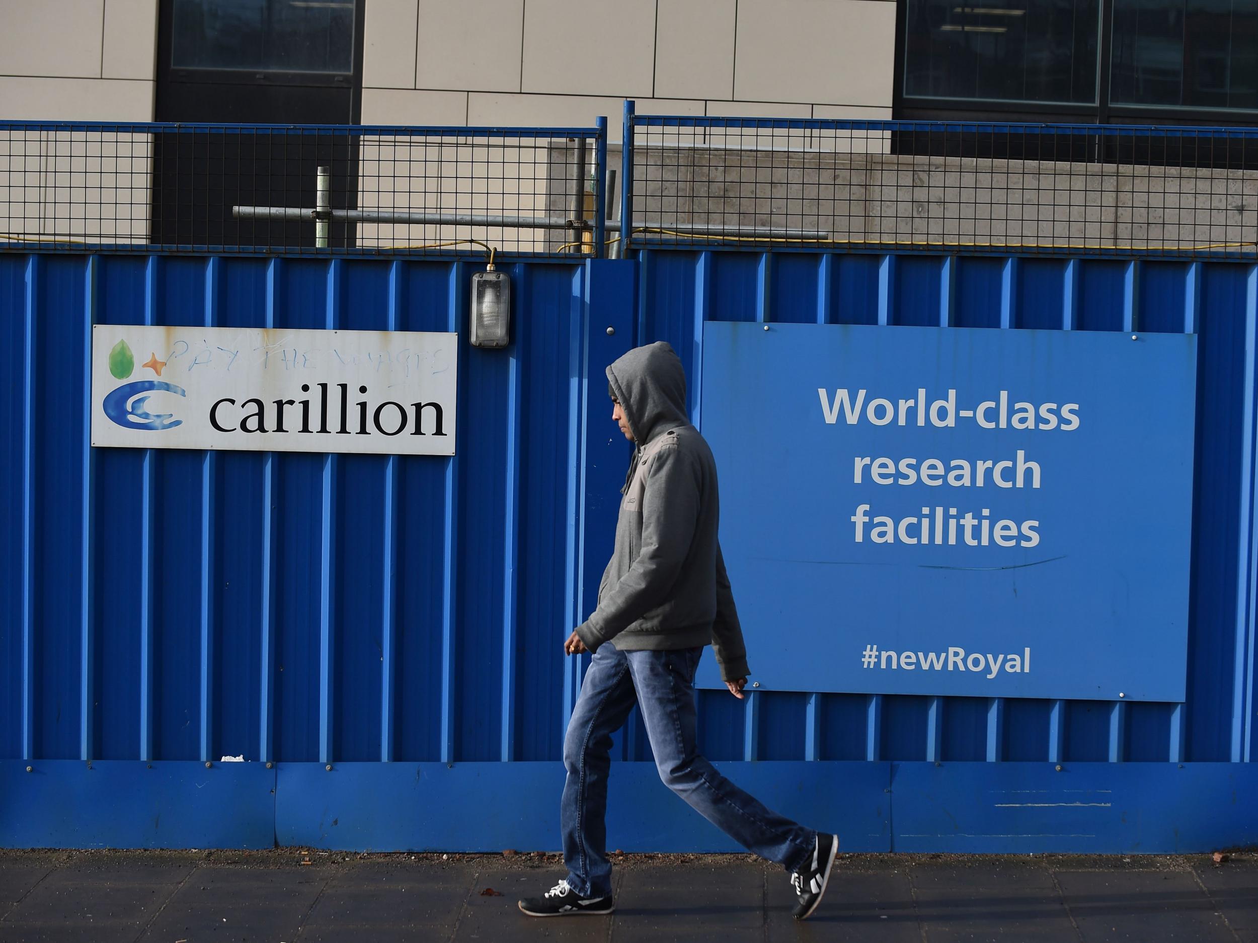 Carillion announced its liquidation on Monday after failing to secure financial rescue from the Government