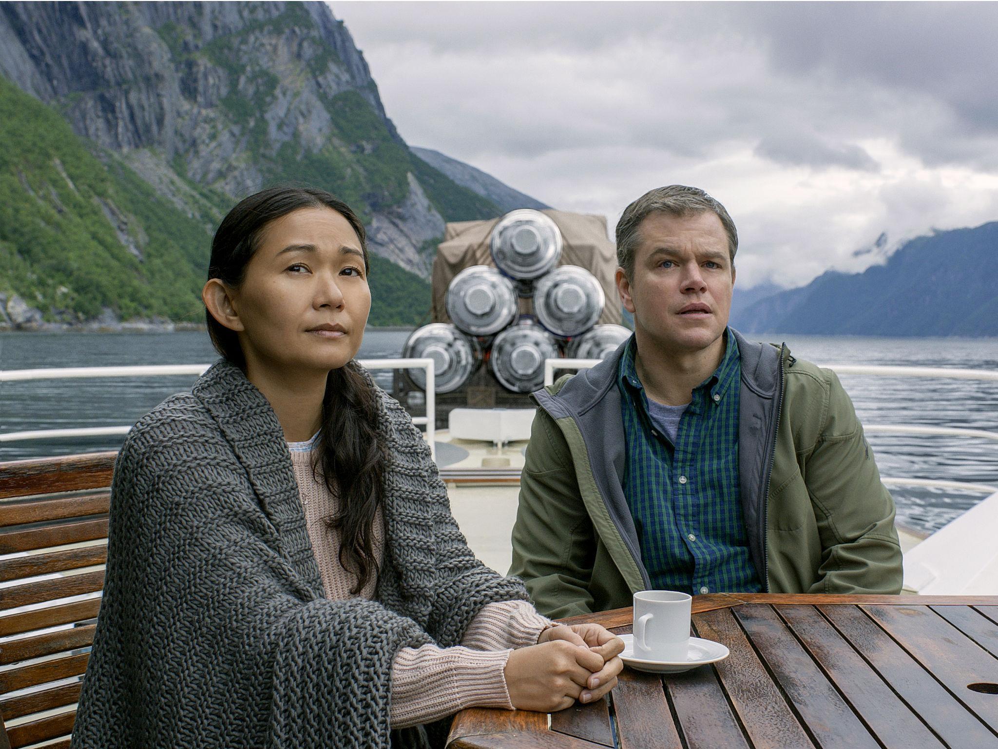 Chau as Ngoc Lan Tran and Matt Damon as Paul Safranek in ‘Downsizing’ (© 2017 Paramount Pictures. All Rights Reserved)