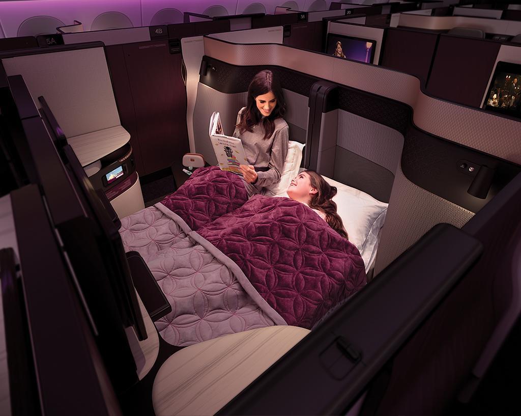 Qsuite is the first business class double bed in the sky